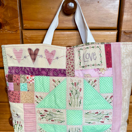 Upcycled Patchwork Quilt Market Bag