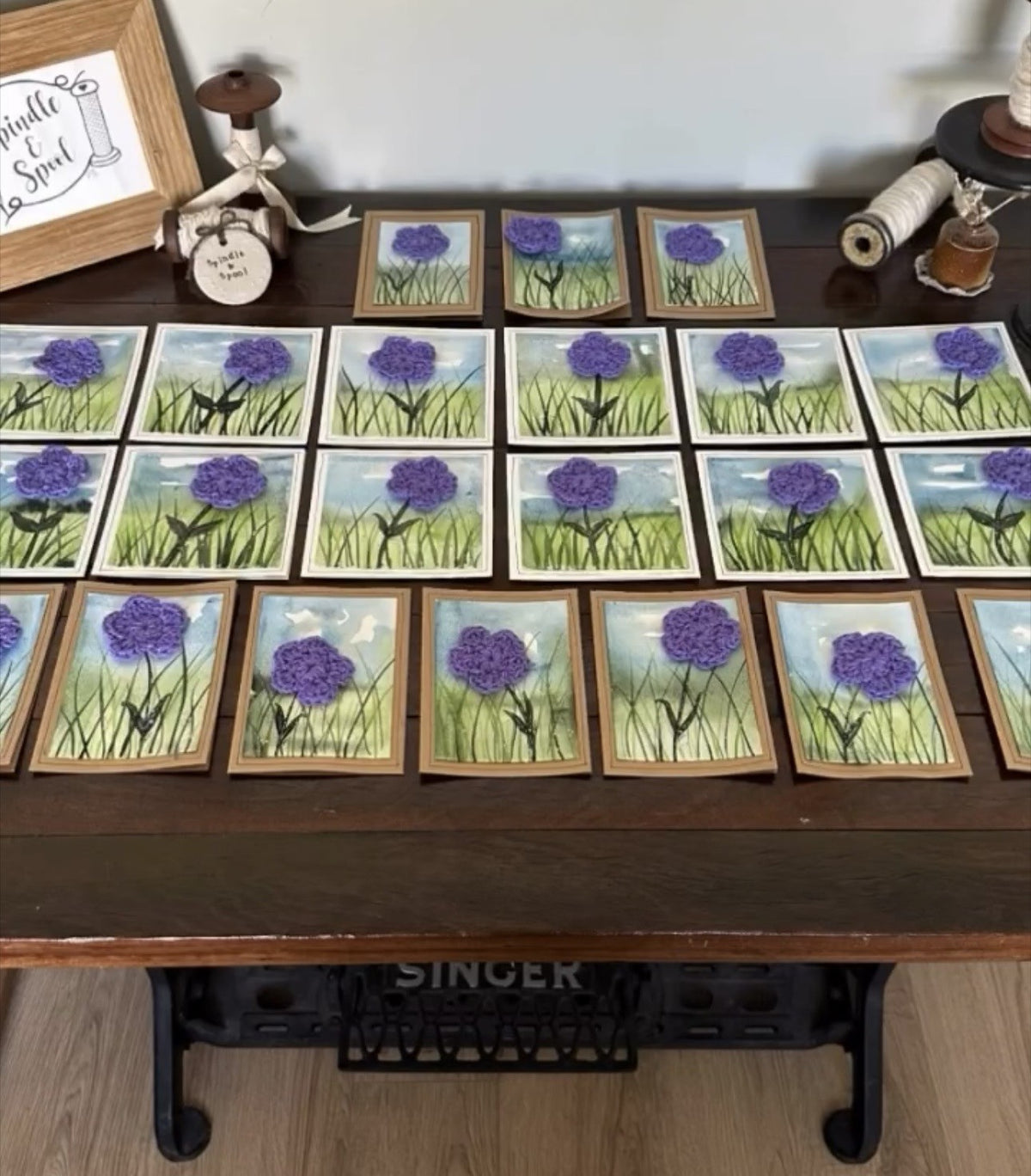 Handpainted Flower Greeting Cards