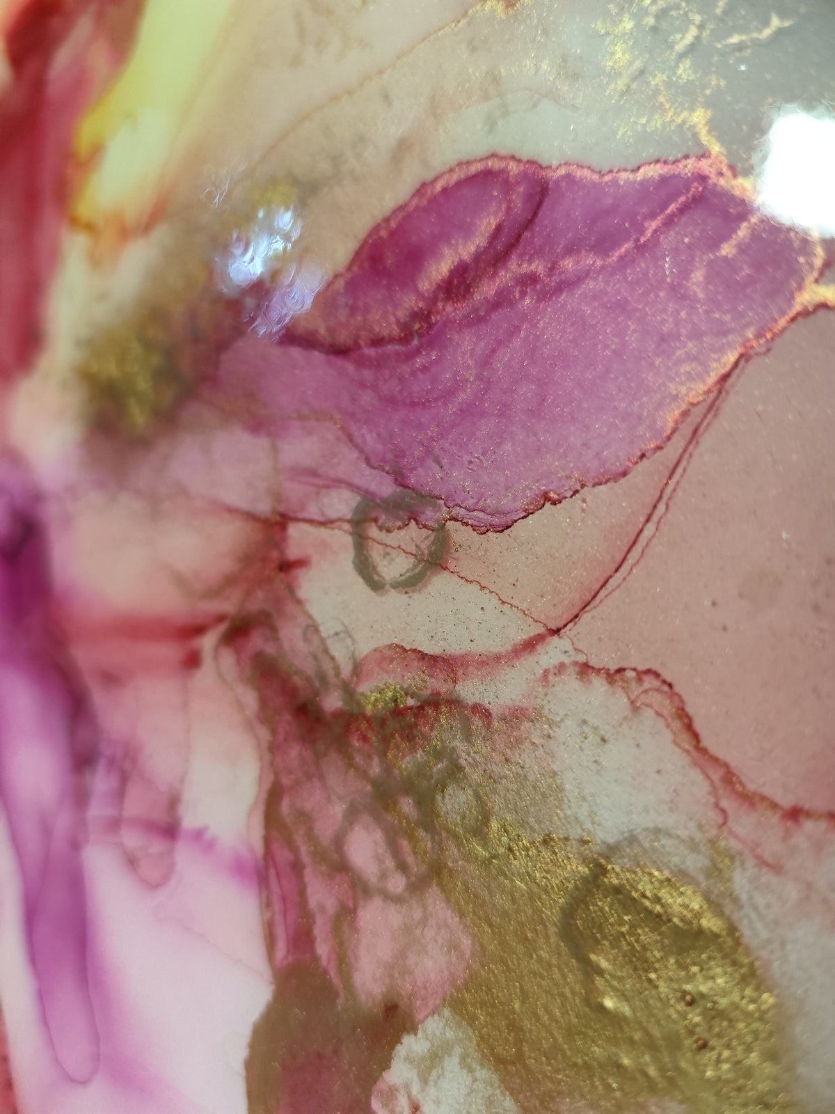 Abstract Floral Alcohol Ink Painting