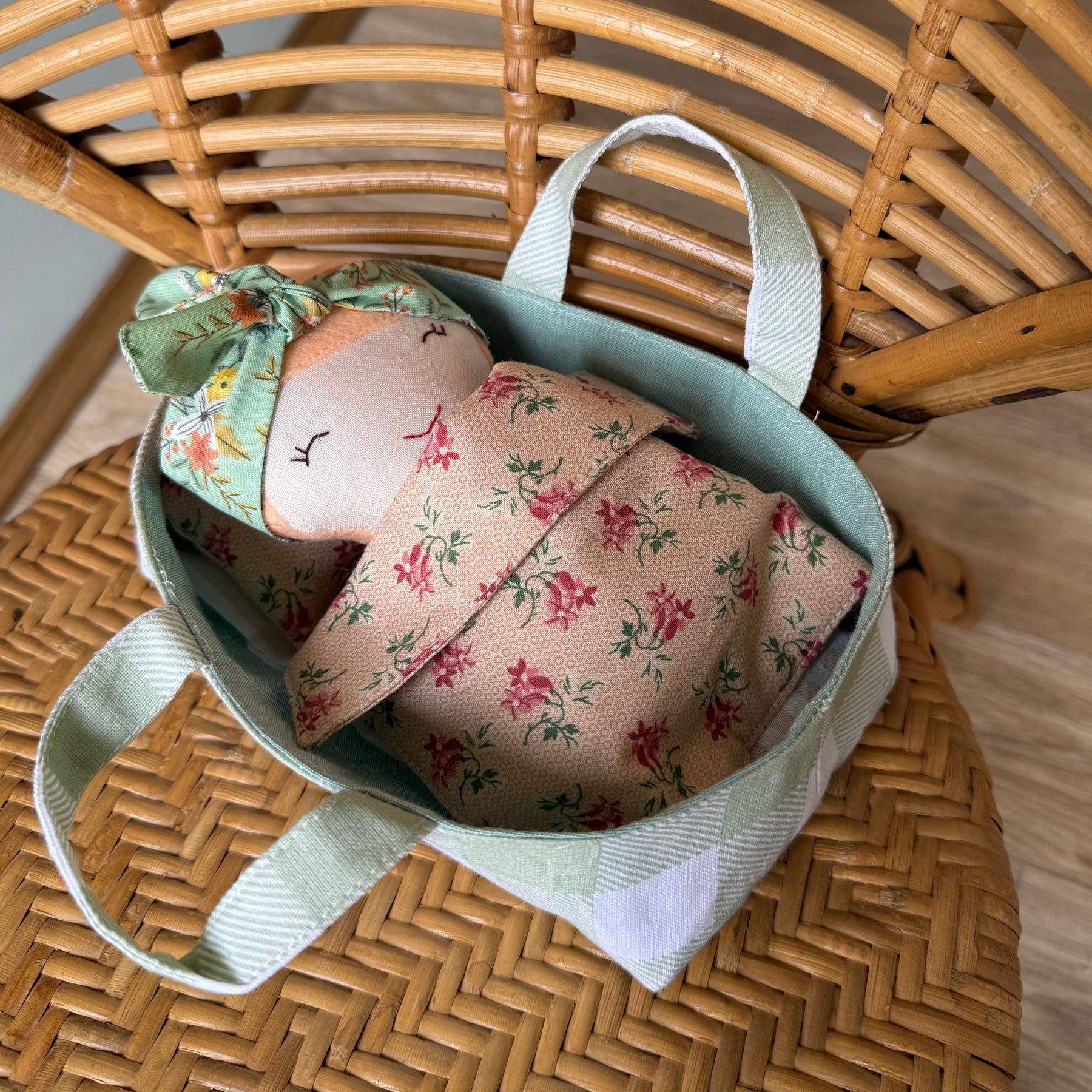 Baby doll and carry baskets playset