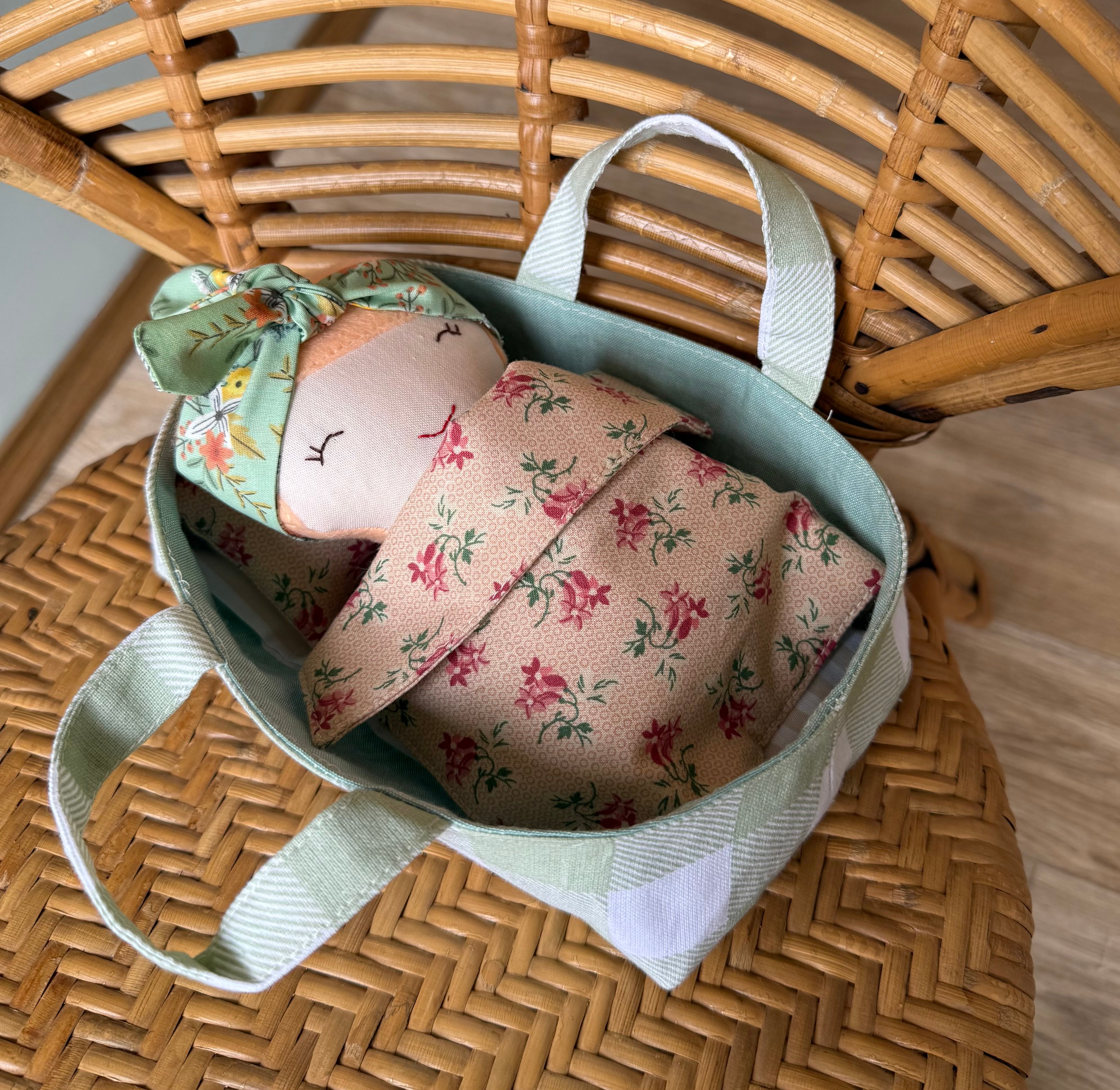 Baby doll and carry baskets playset