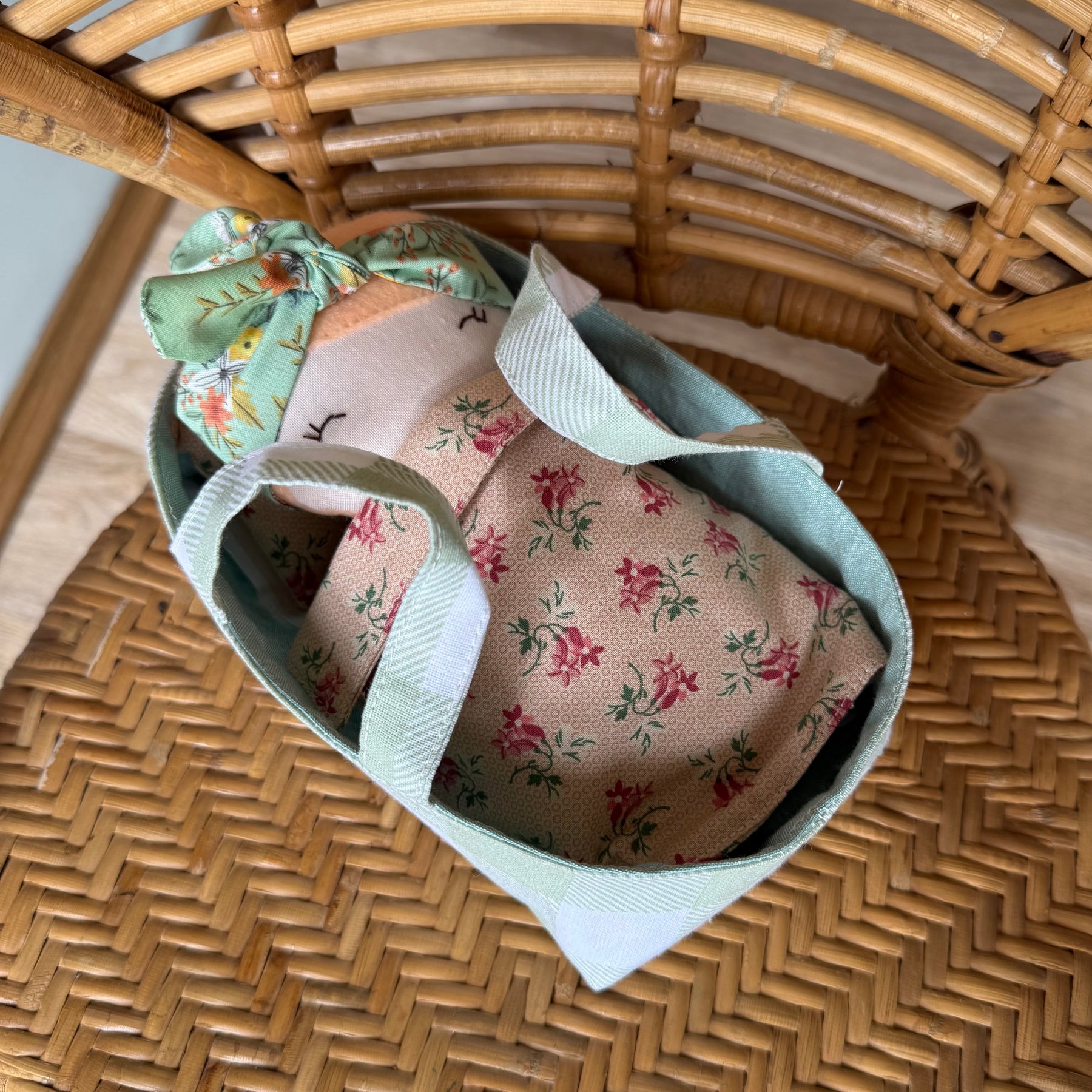 Baby doll and carry baskets playset