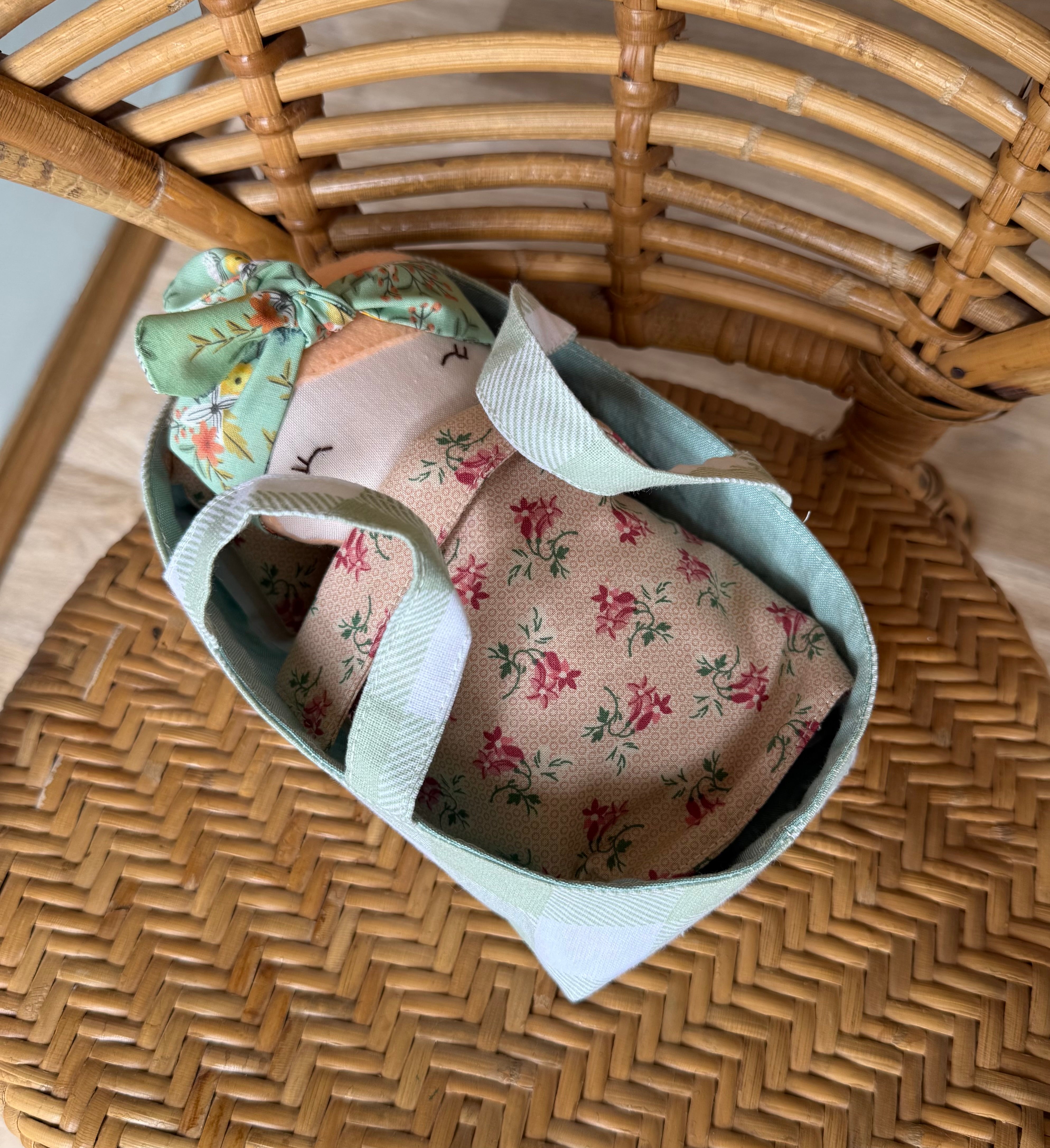 Baby doll and carry baskets playset