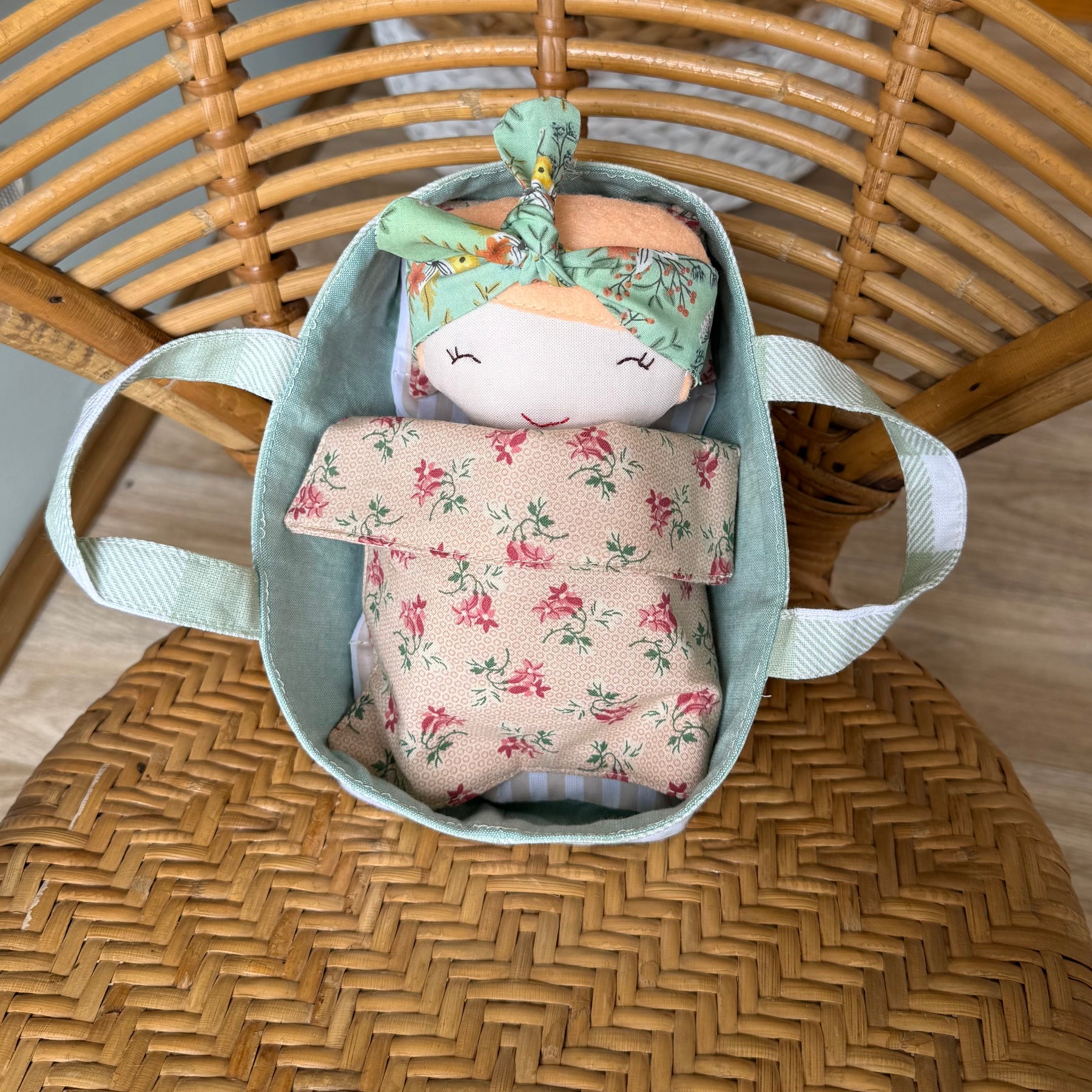 Baby doll and carry baskets playset