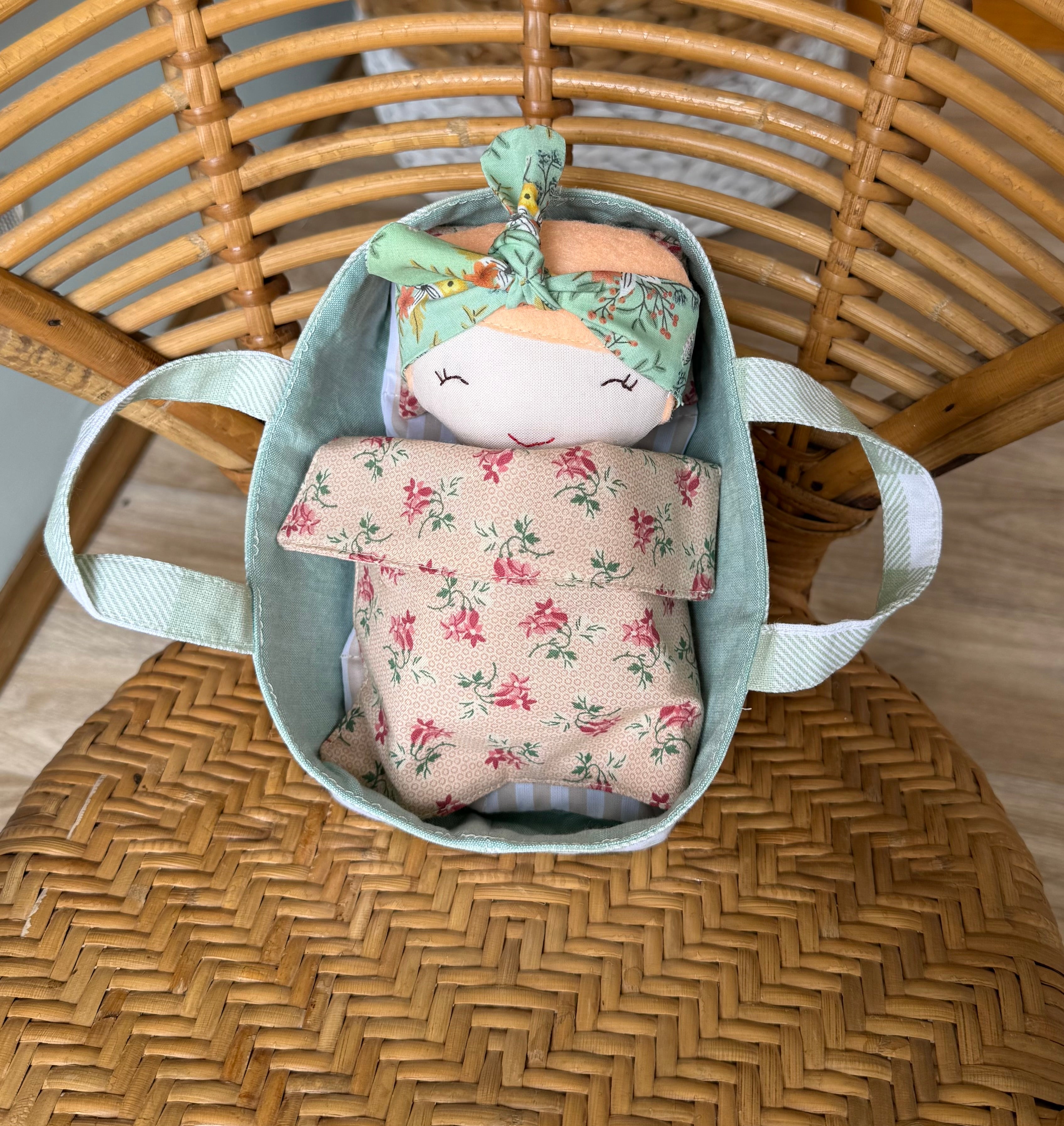 Baby doll and carry baskets playset