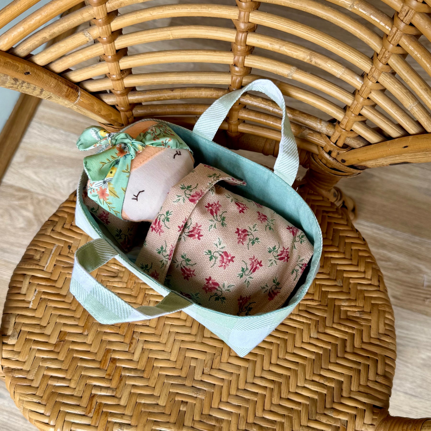Baby doll and carry baskets playset
