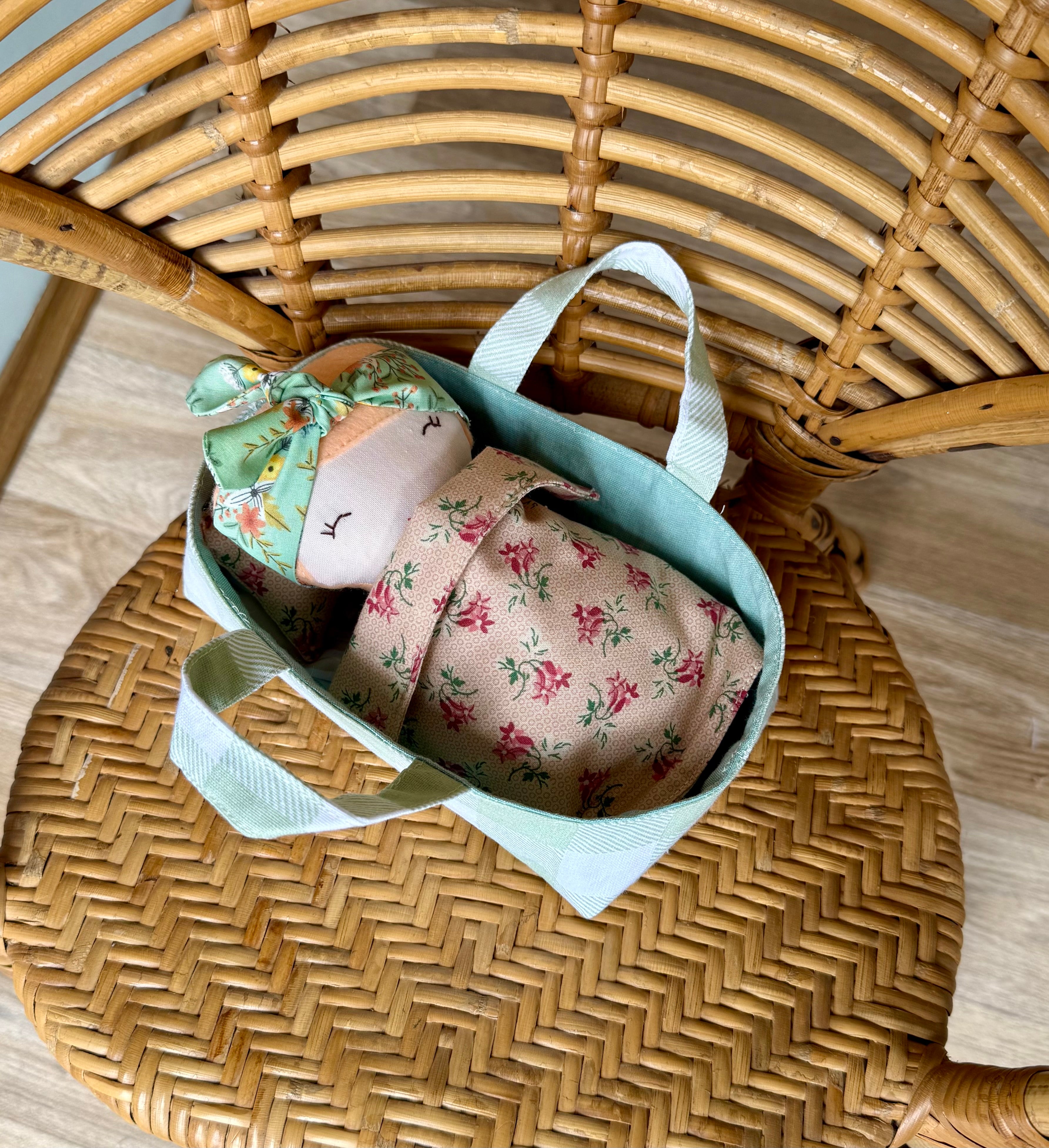 Baby doll and carry baskets playset