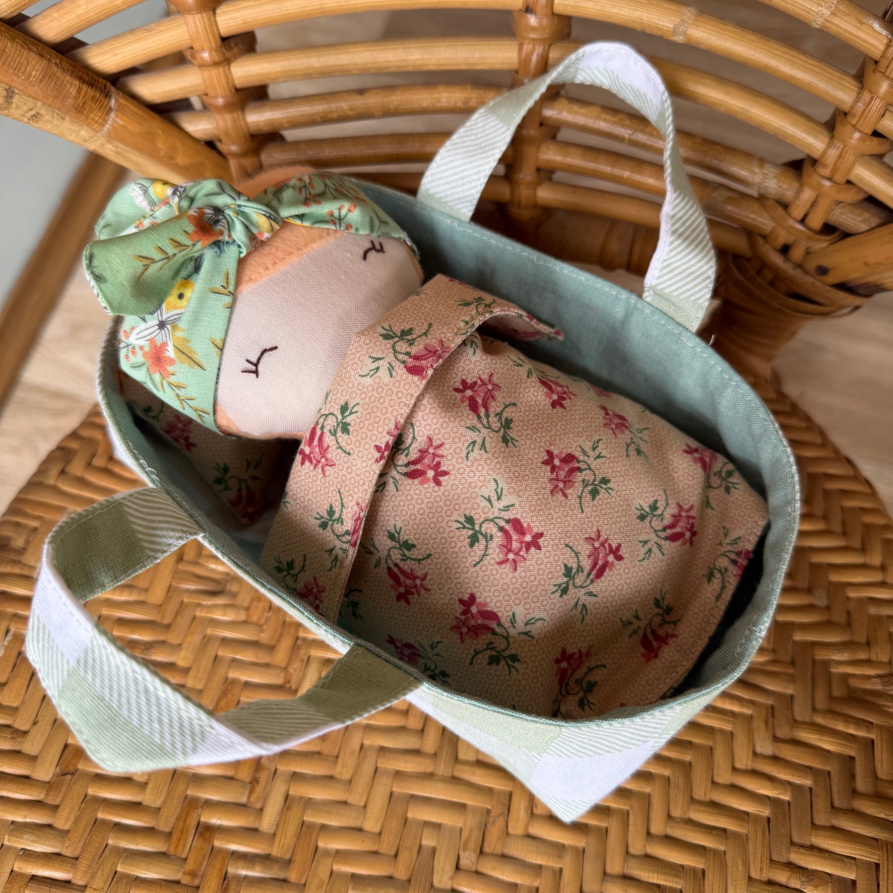 Baby doll and carry baskets playset
