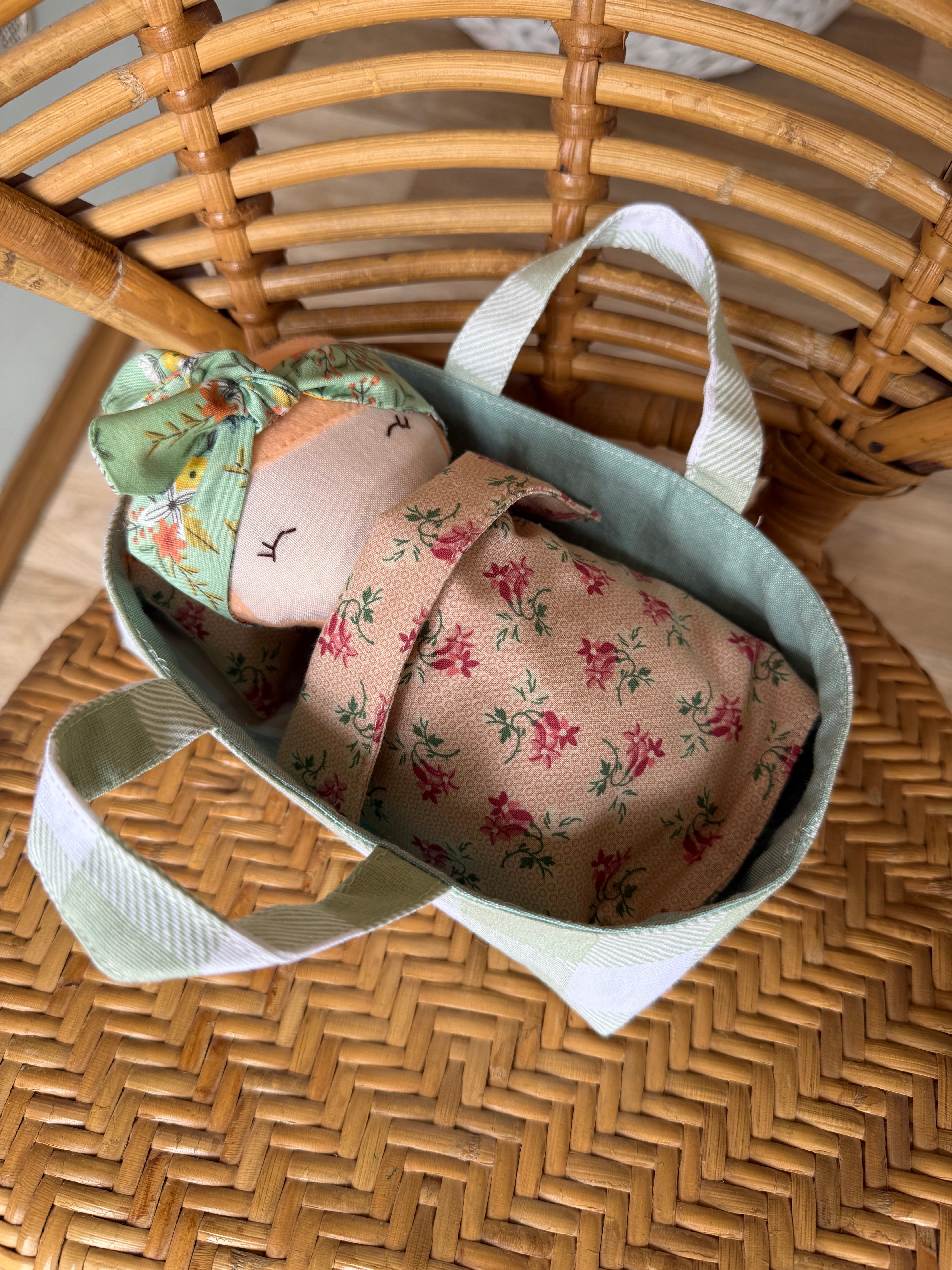 Baby doll and carry baskets playset