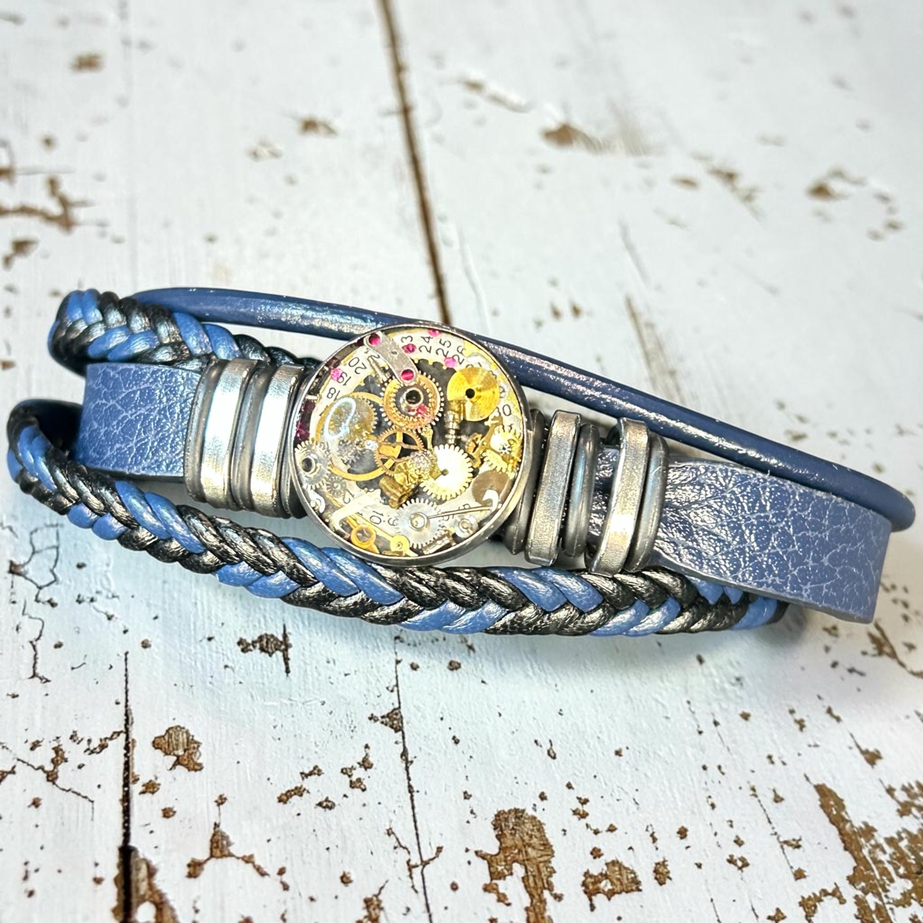 Steampunk watch parts Mens cuff/bracelet