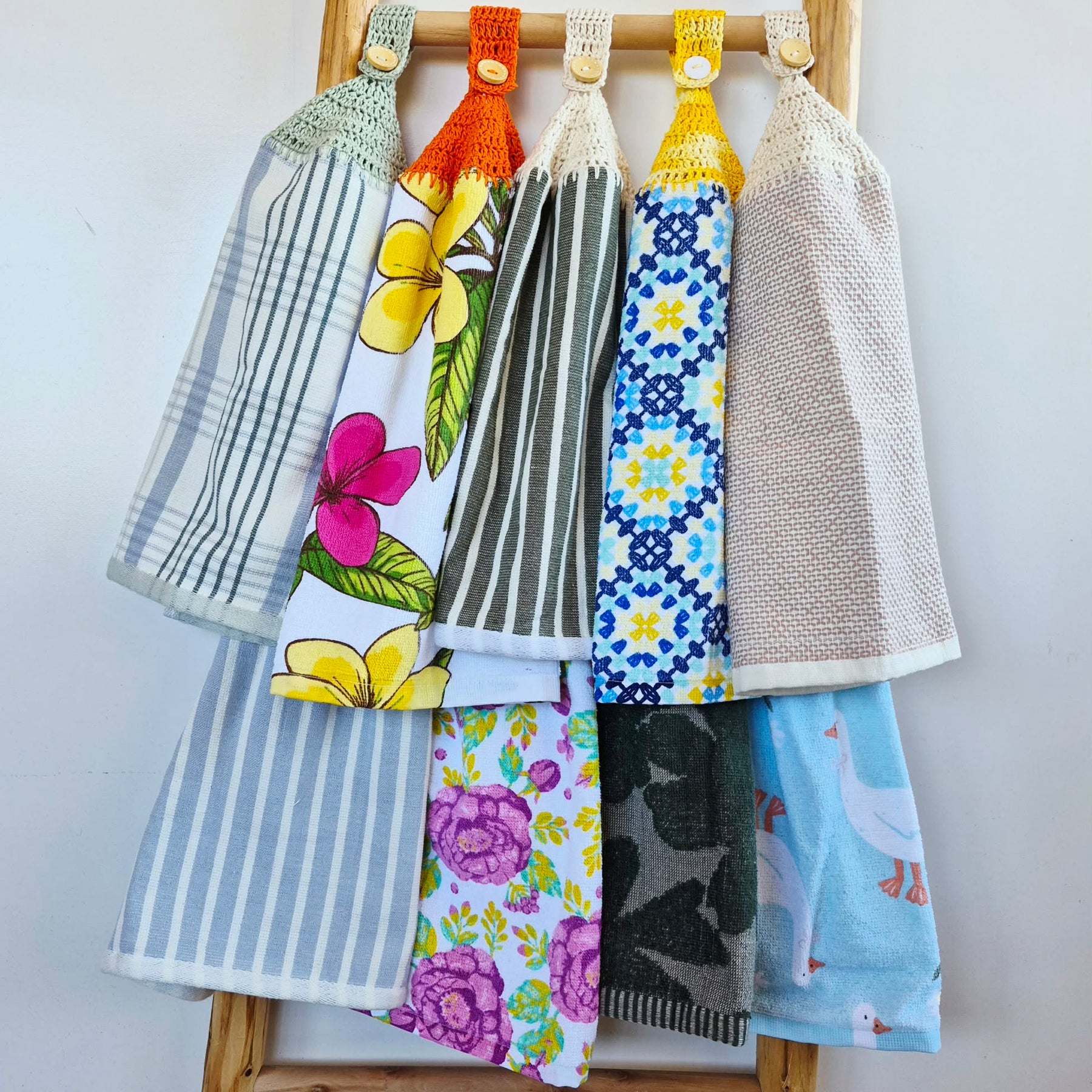 Kitchen Hand Towel | Hanging | Cotton | SINGLE LAYER | 9 Styles - 1-9