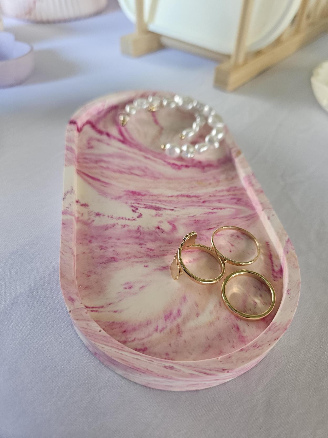 Eco Resin Oval Trinket Tray