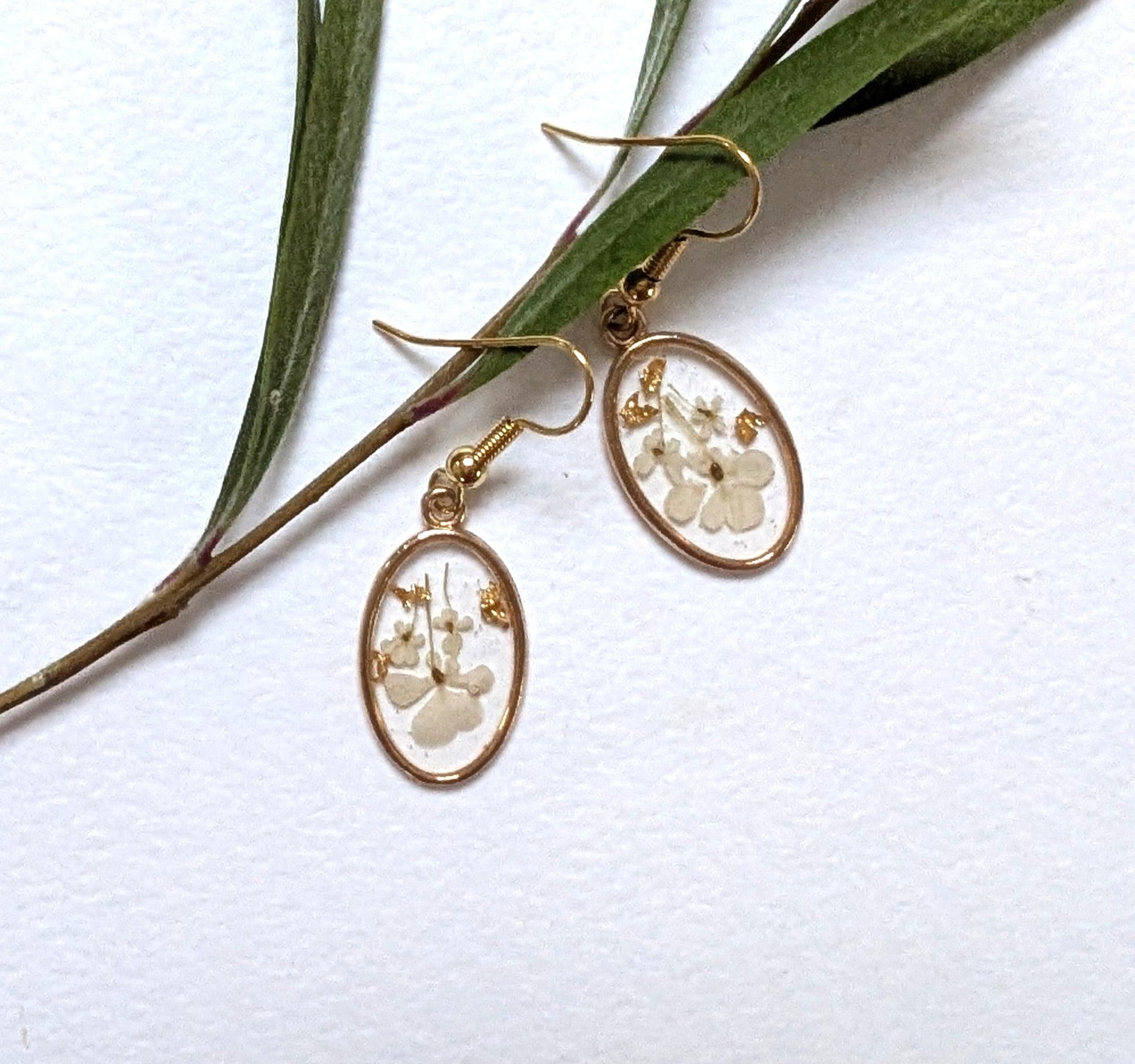 Handmade Queen Anne’s Lace Botanical Earrings