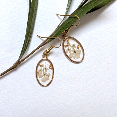 Handmade Queen Anne’s Lace Botanical Earrings