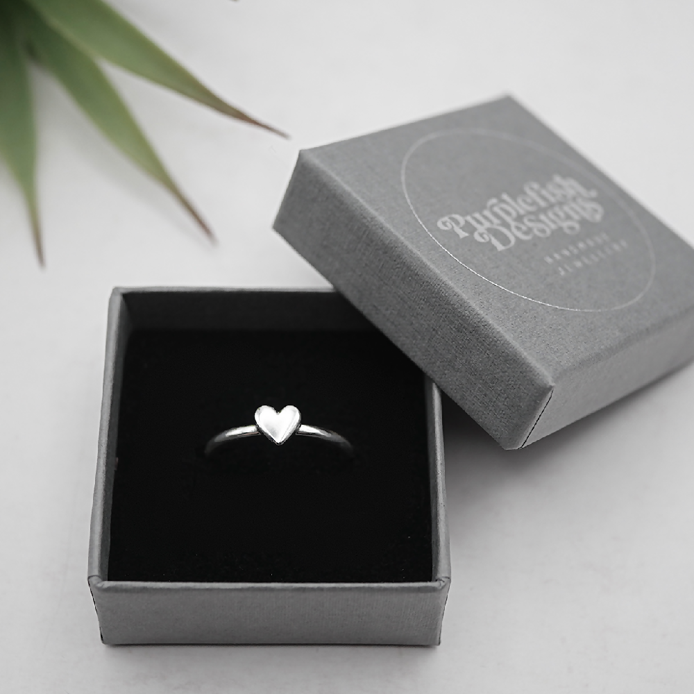 sweetheart ring sterling silver gift box sml