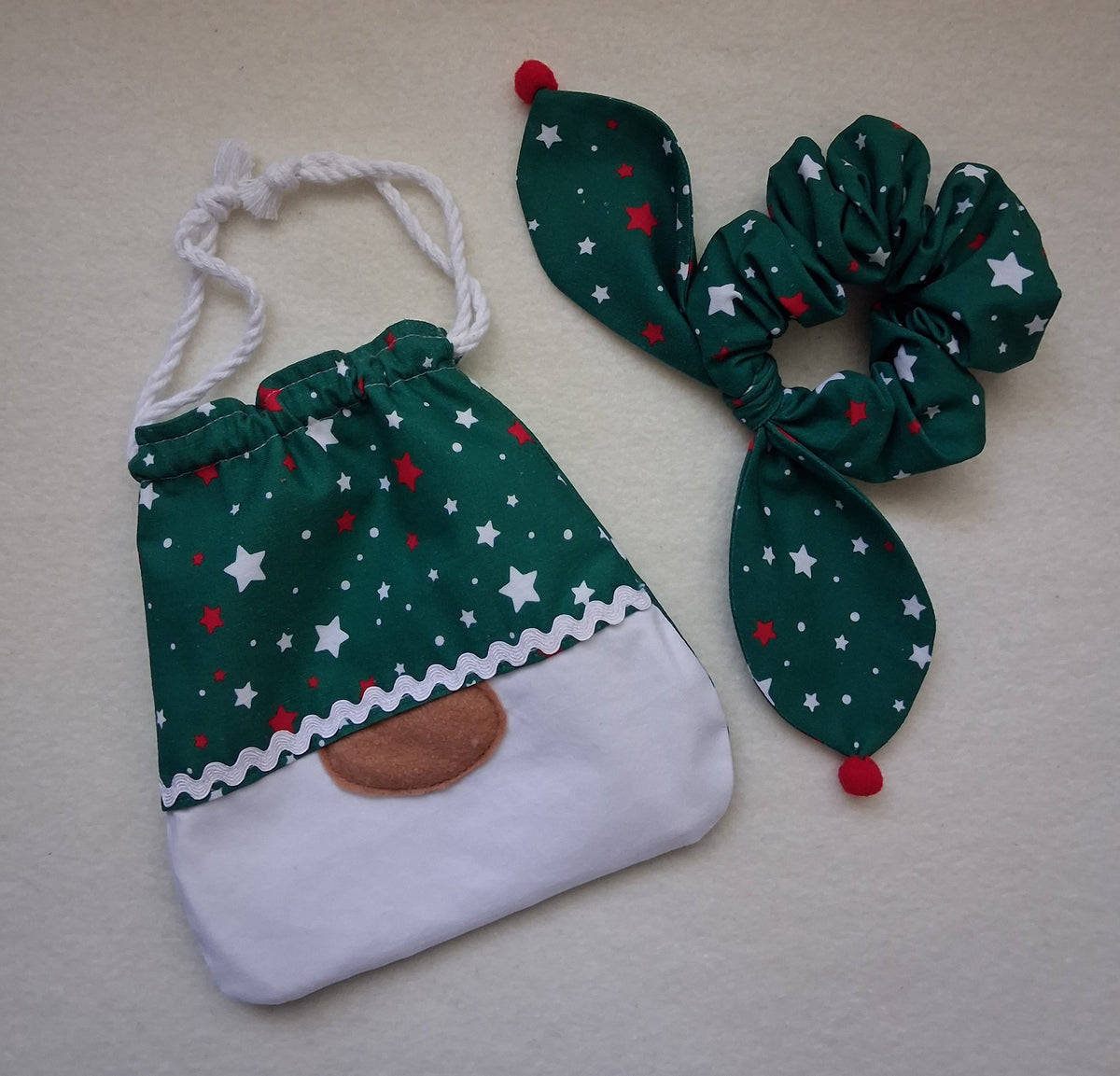 Children's Christmas Gnome Bag & Scrunchie