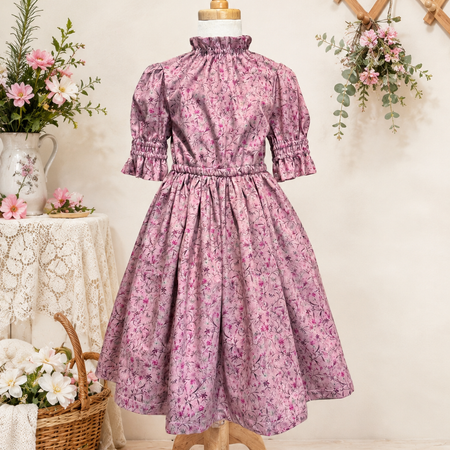Dusty Pink Tiny Flowers LACEY Dress