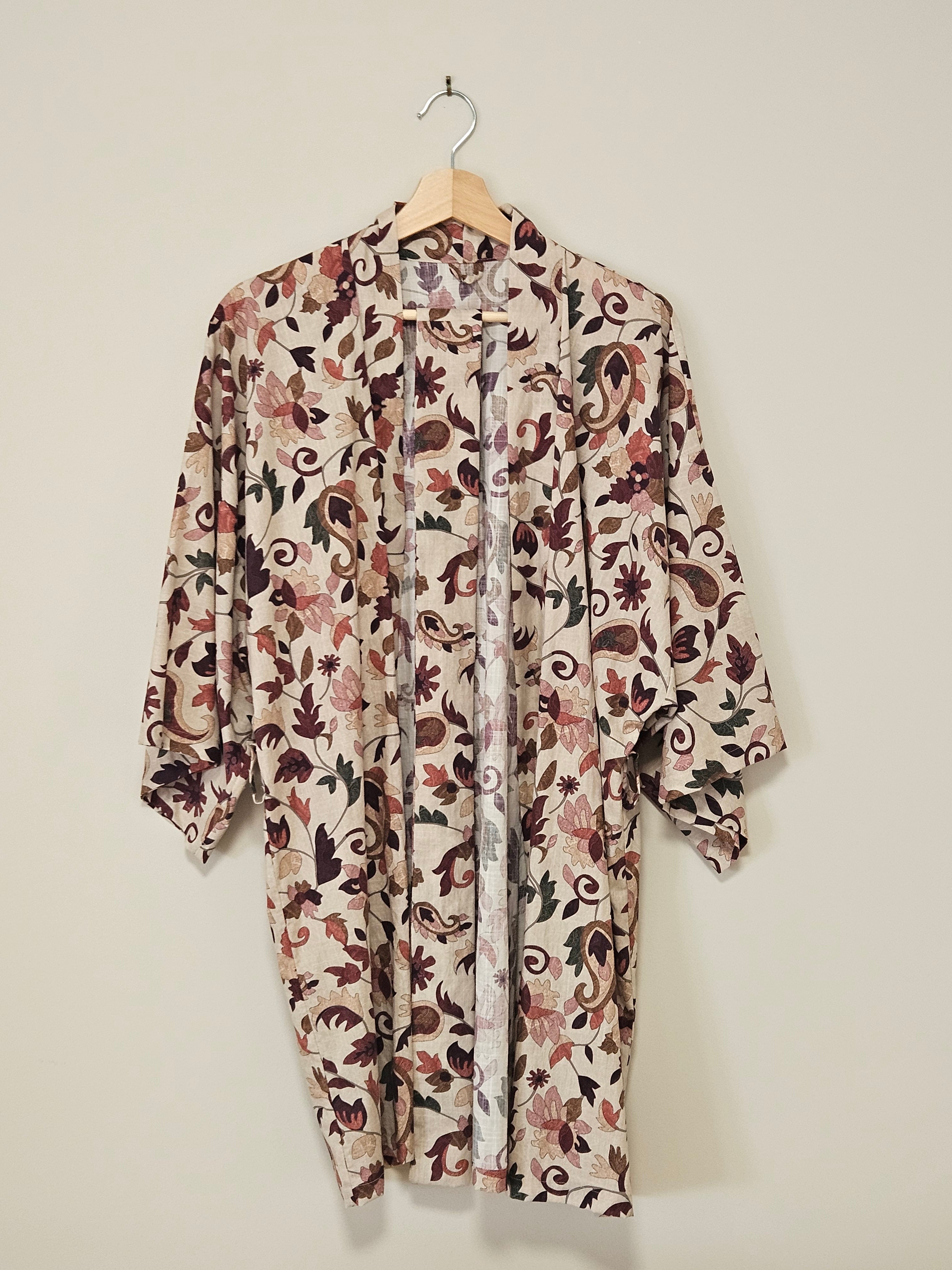 100% Cotton lightweight Dressing Gown in Autumn