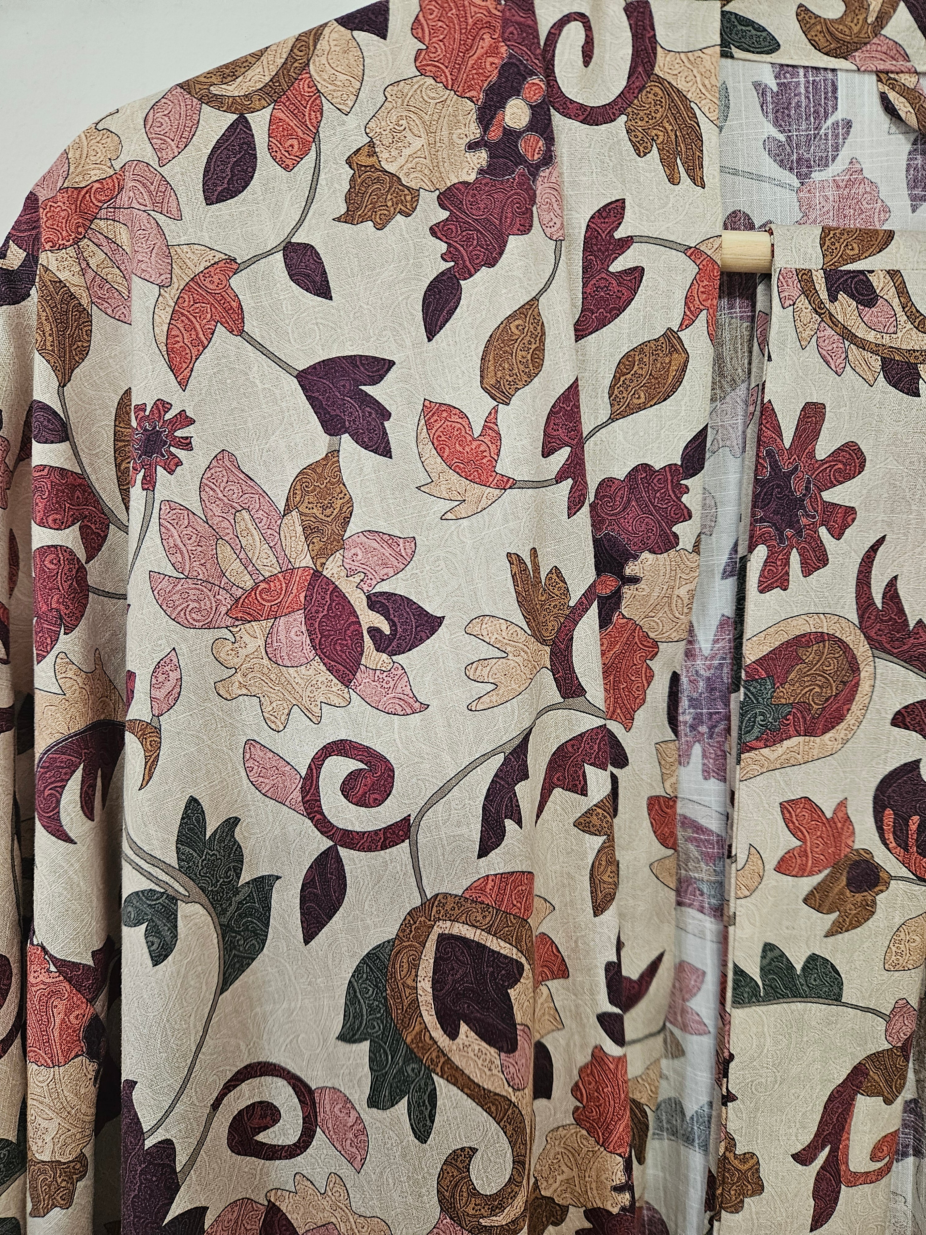 100% Cotton lightweight Dressing Gown in Autumn