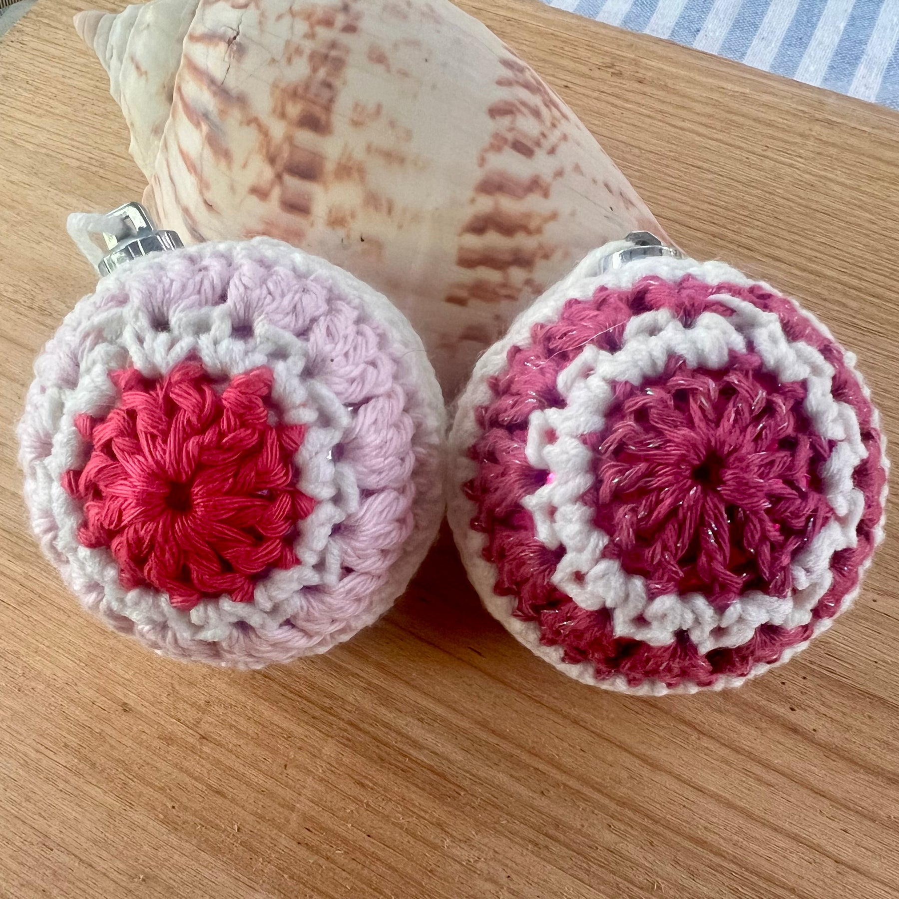 Crochet Christmas Baubles,  Coastal Boho Christmas Tree Decor, Eco Friendly