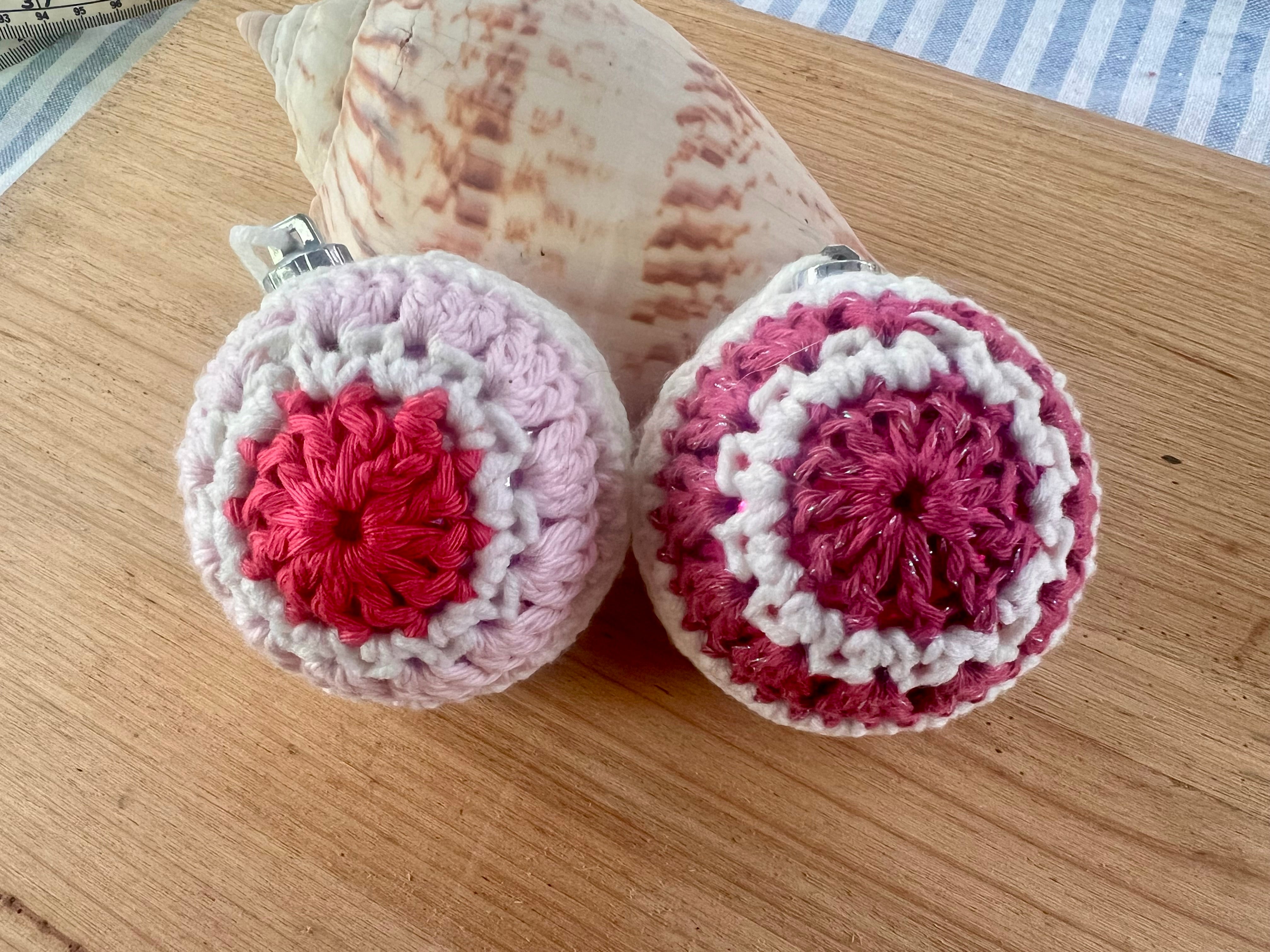 Crochet Christmas Baubles,  Coastal Boho Christmas Tree Decor, Eco Friendly