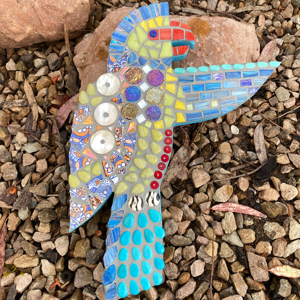 Mosaic Cheerful Parrot