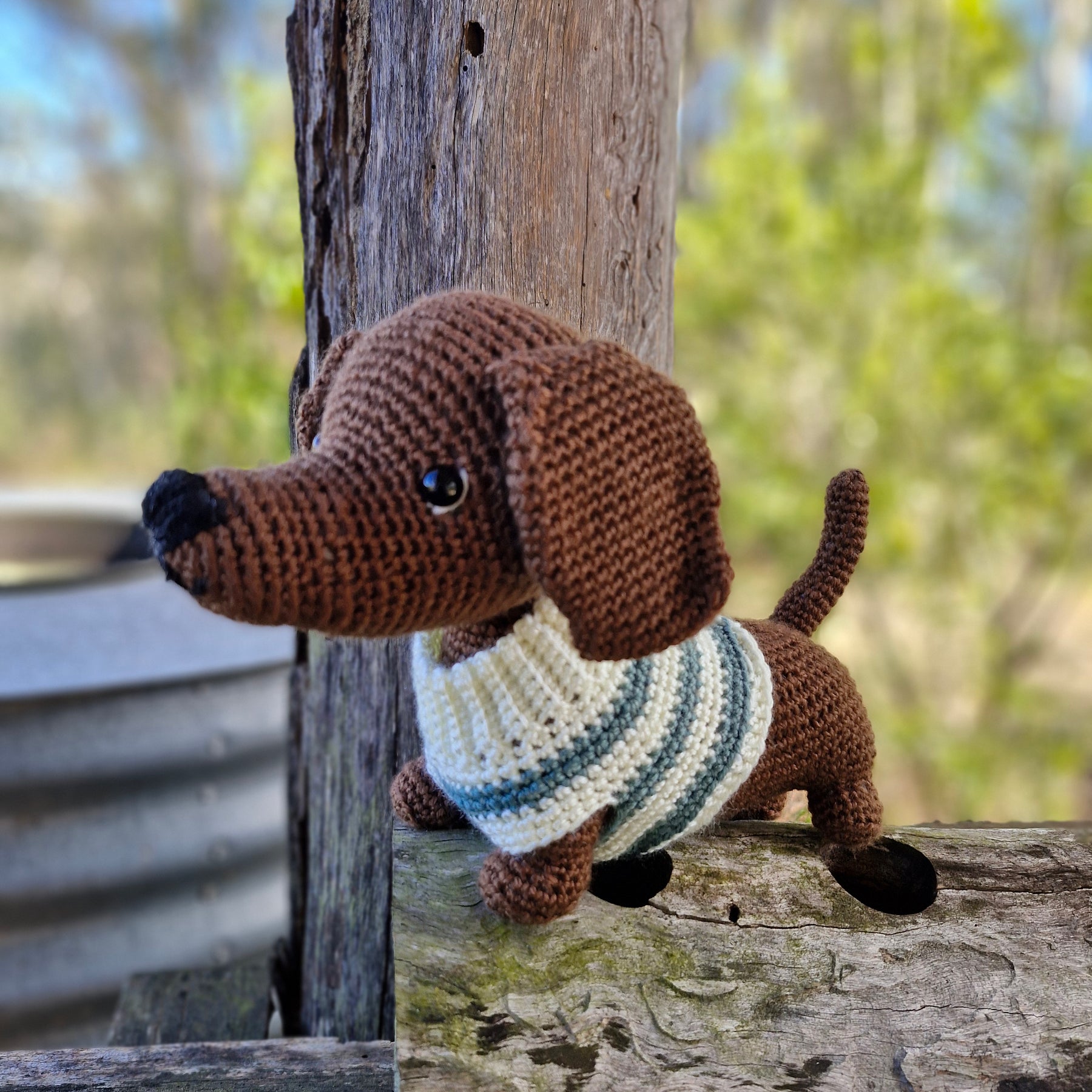 Super cute Hand crochet Dachshund Dog (Sausage Dog)