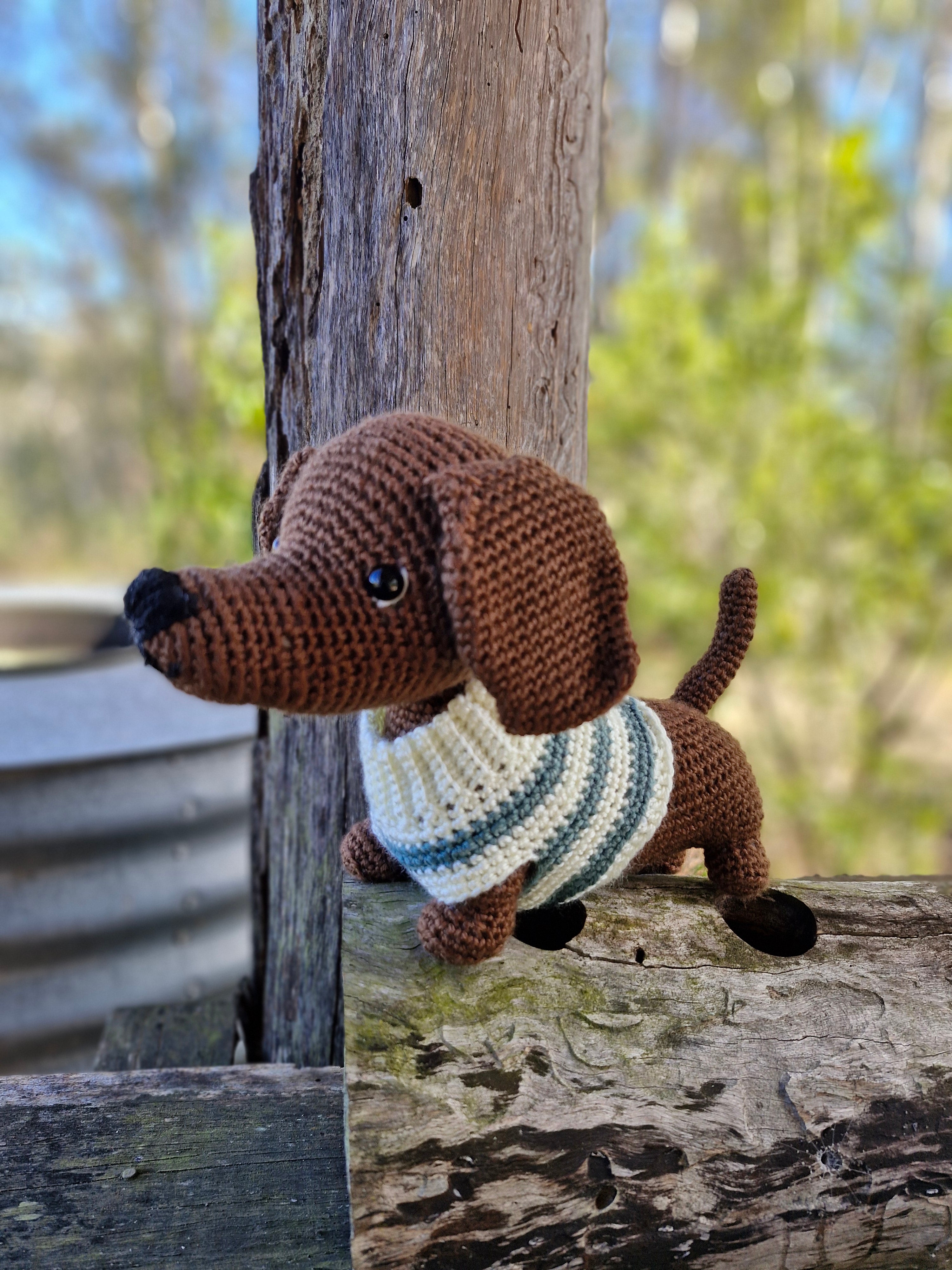 Super cute Hand crochet Dachshund Dog (Sausage Dog)
