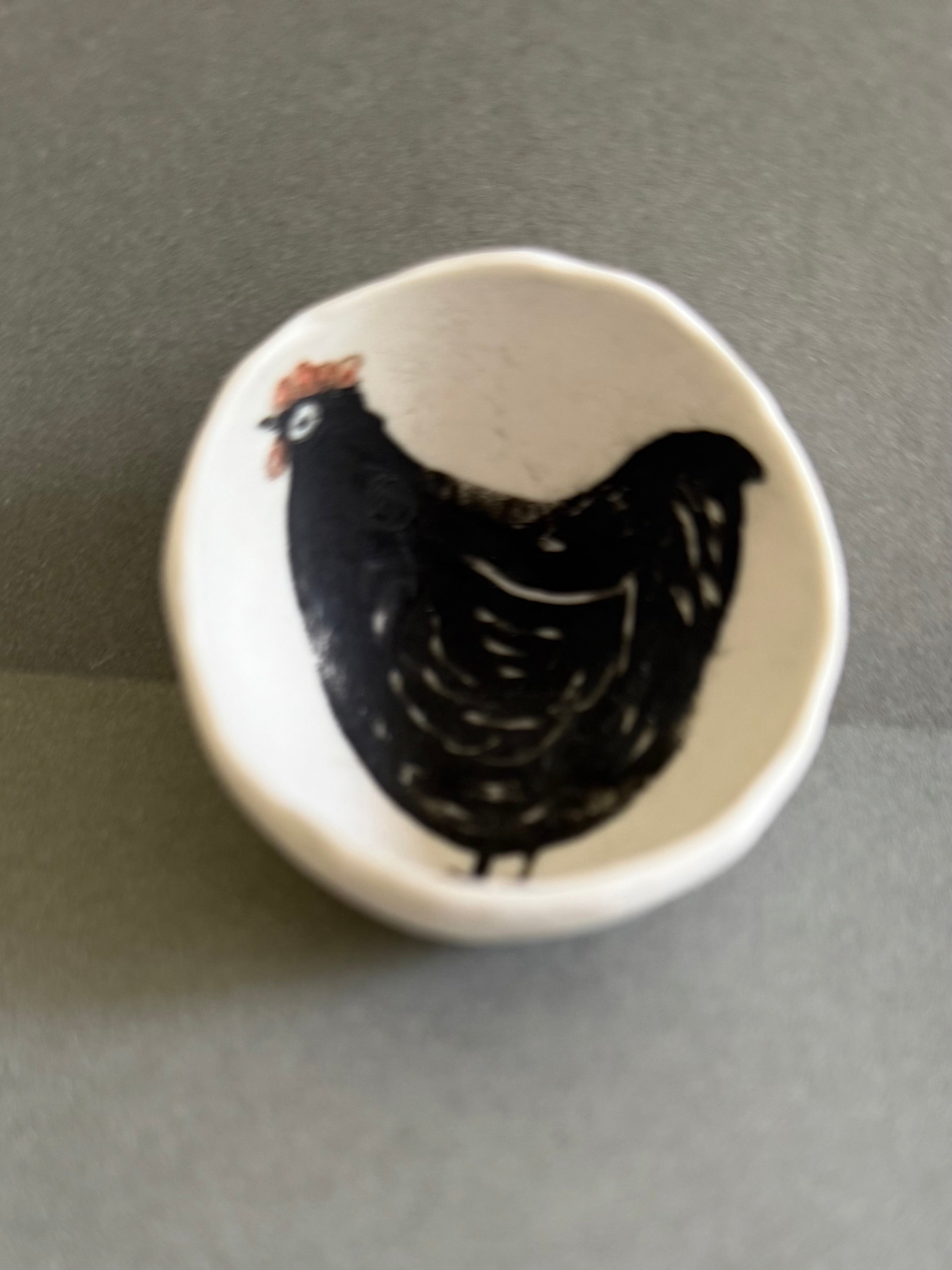 Hand painted porcelain ring dish