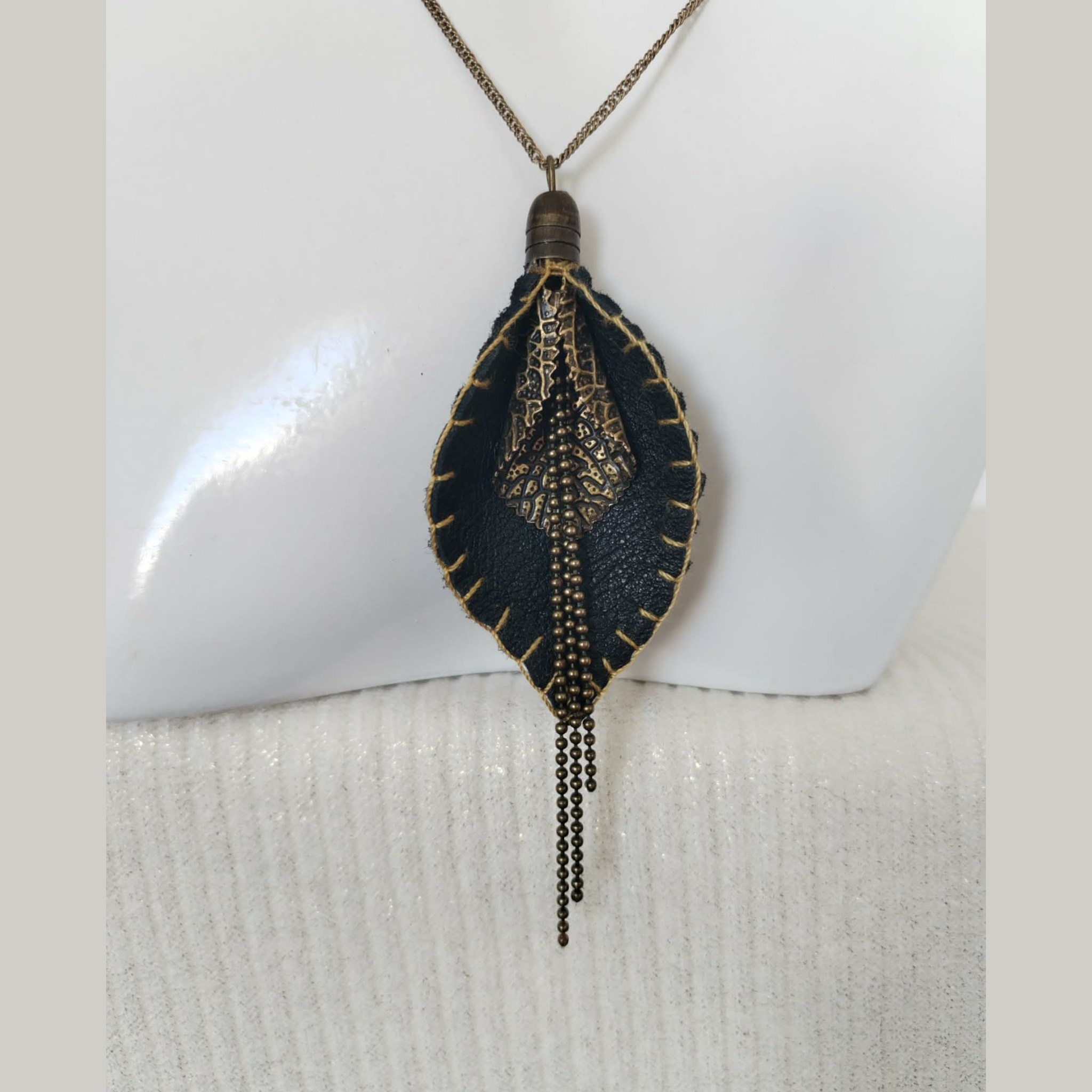 The Leaves - set, earrings and necklace