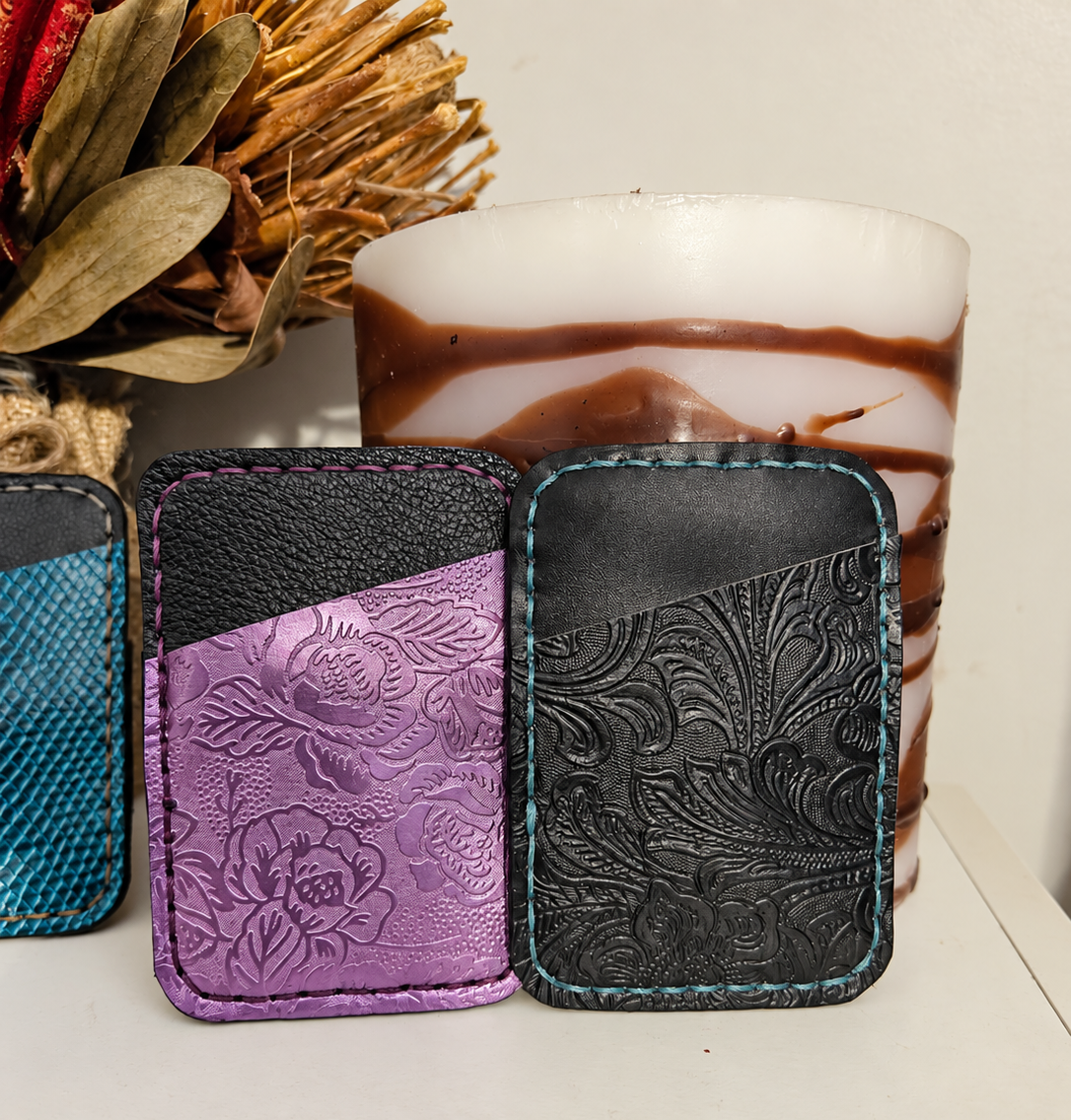 Two-toned leather Crd Holder