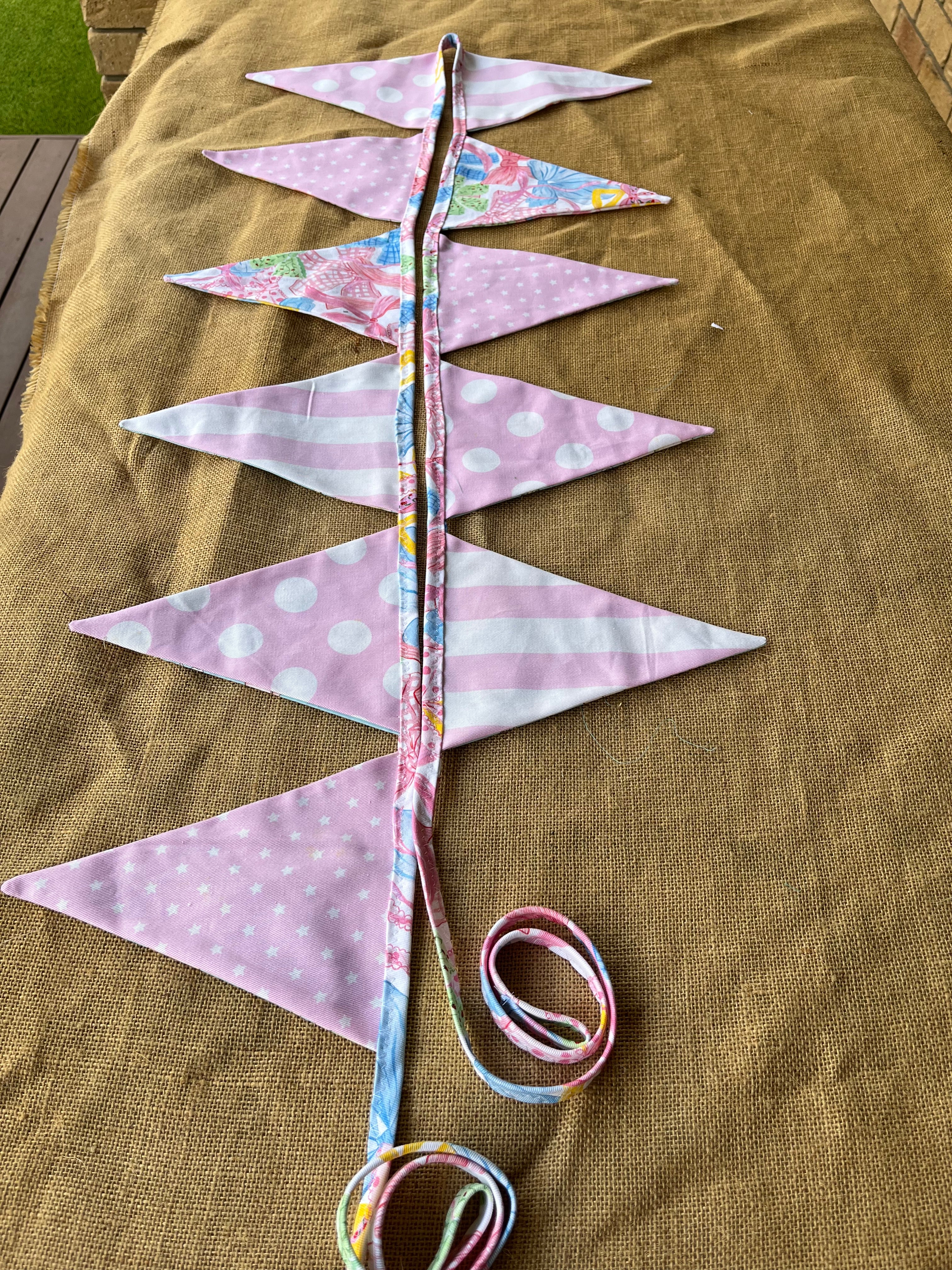 Baby | celebration bunting | 3m long | stripes | stars | spots