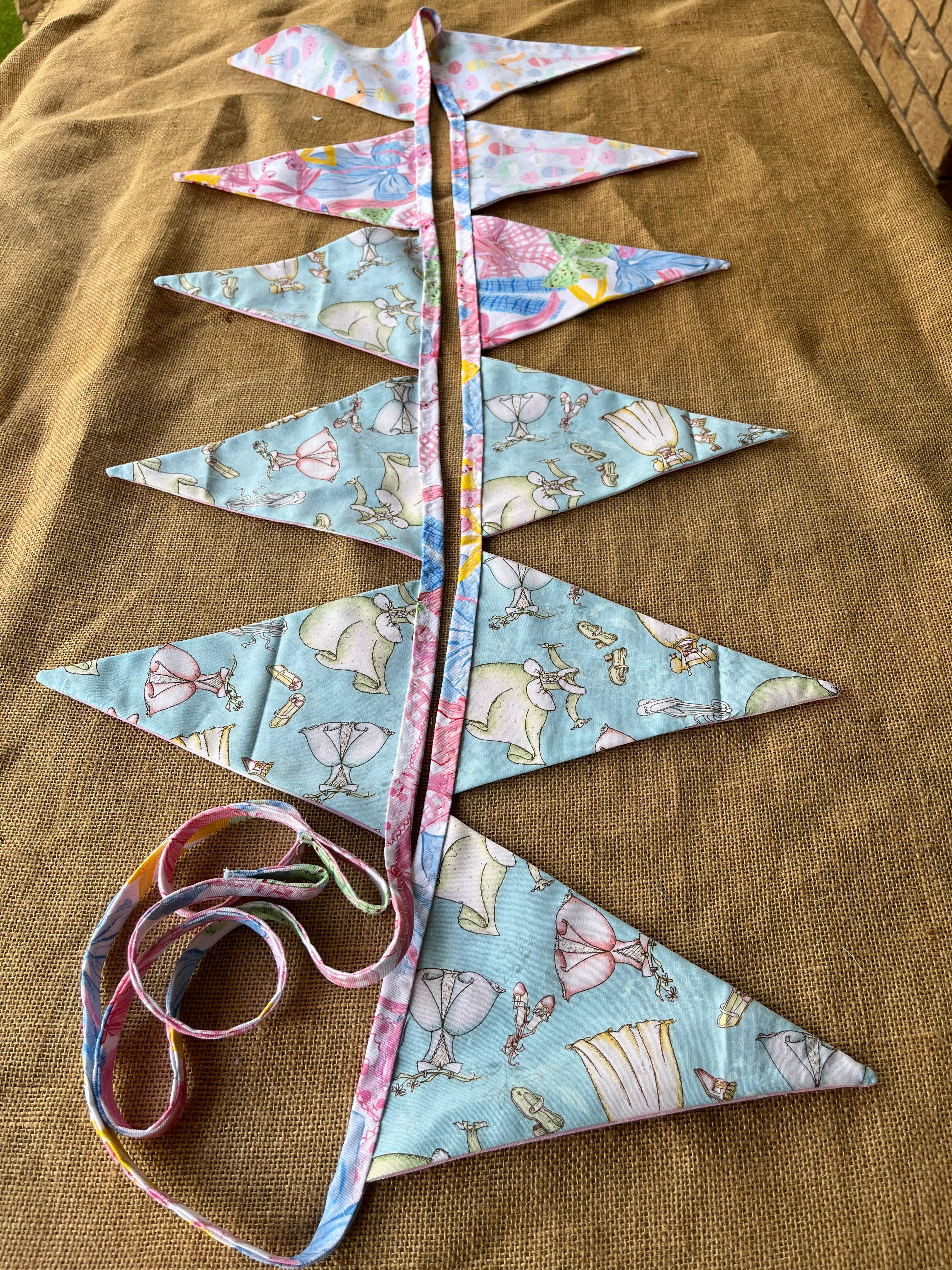 Baby | celebration bunting | 3m long | stripes | stars | spots