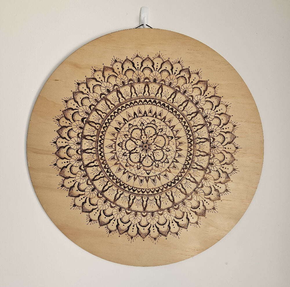 wood art - mandala series - medallion mandala