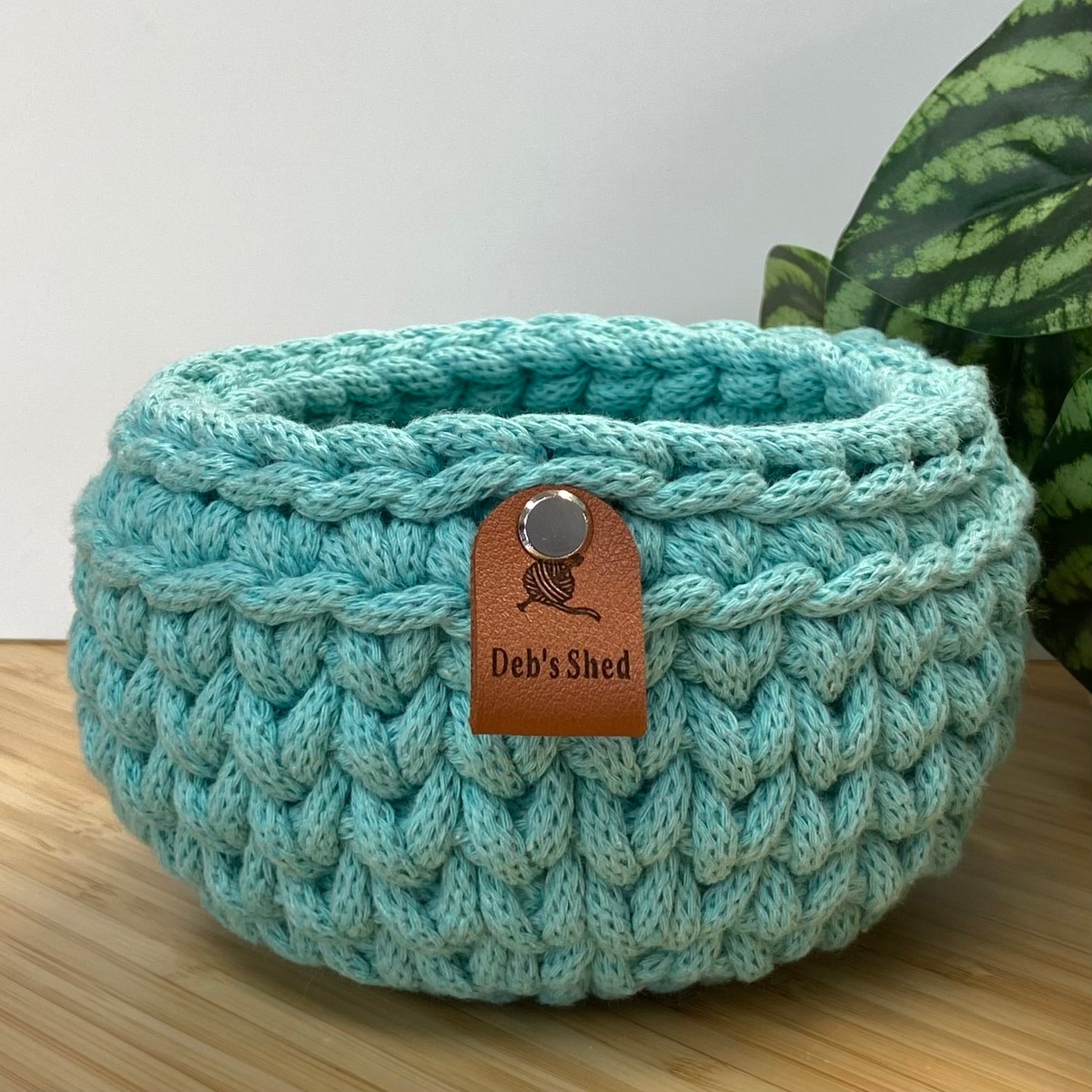 Crochet Basket - Round Bowl - Cotton Cord