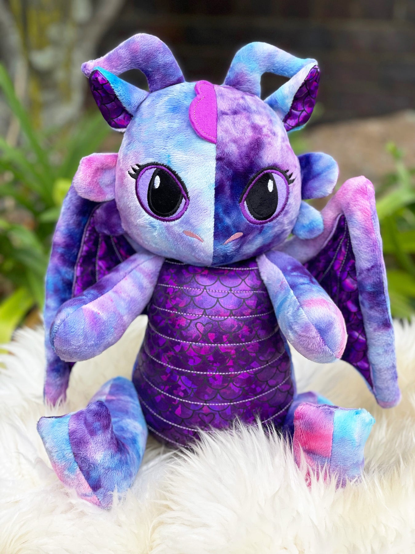 Jointed Dragon Plushie, Dragon wing set, Made to order