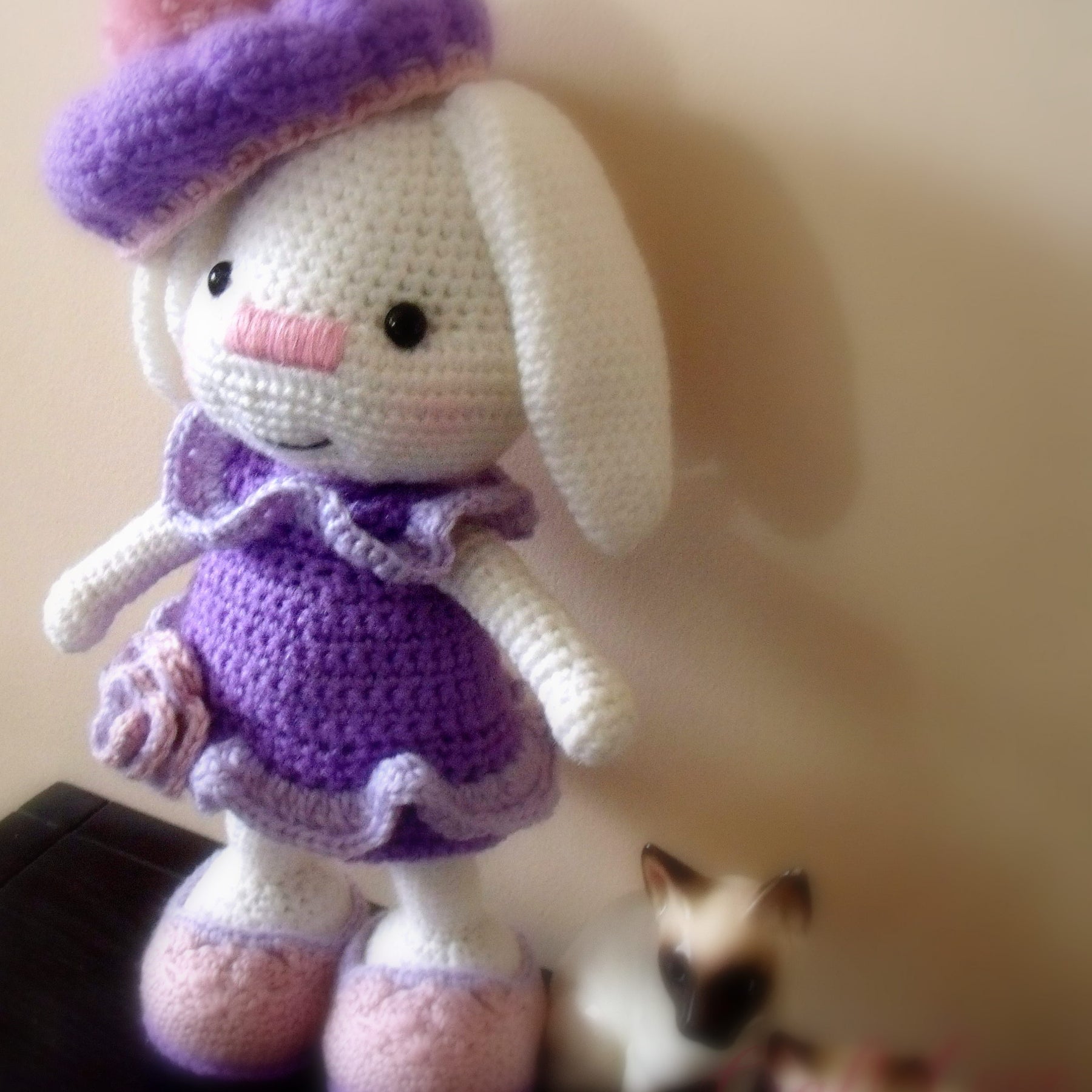 Bunny Girl Doll – Crochet Amigurumi Rabbit – Purple and Pink