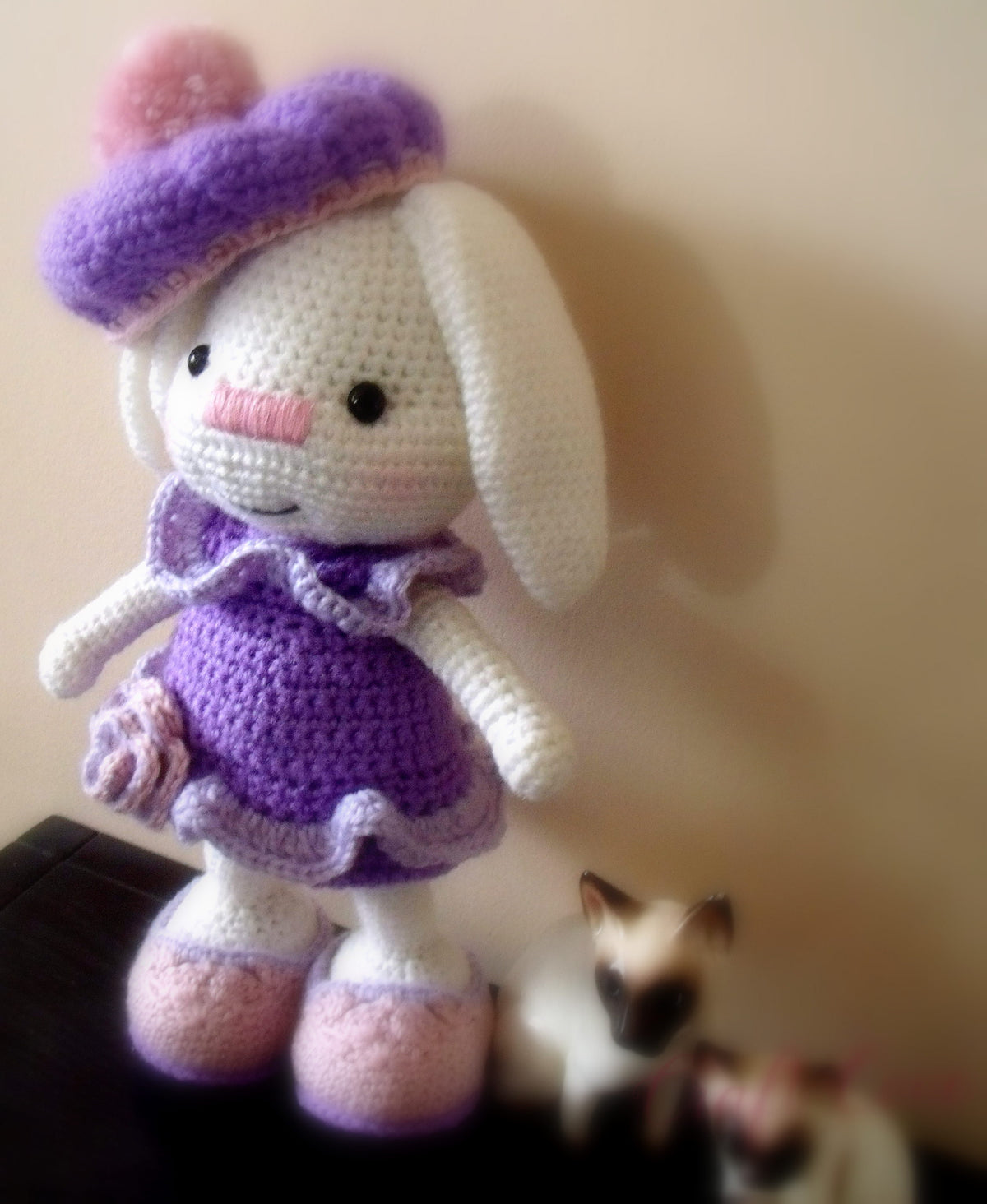 Bunny Girl Doll – Crochet Amigurumi Rabbit – Purple and Pink