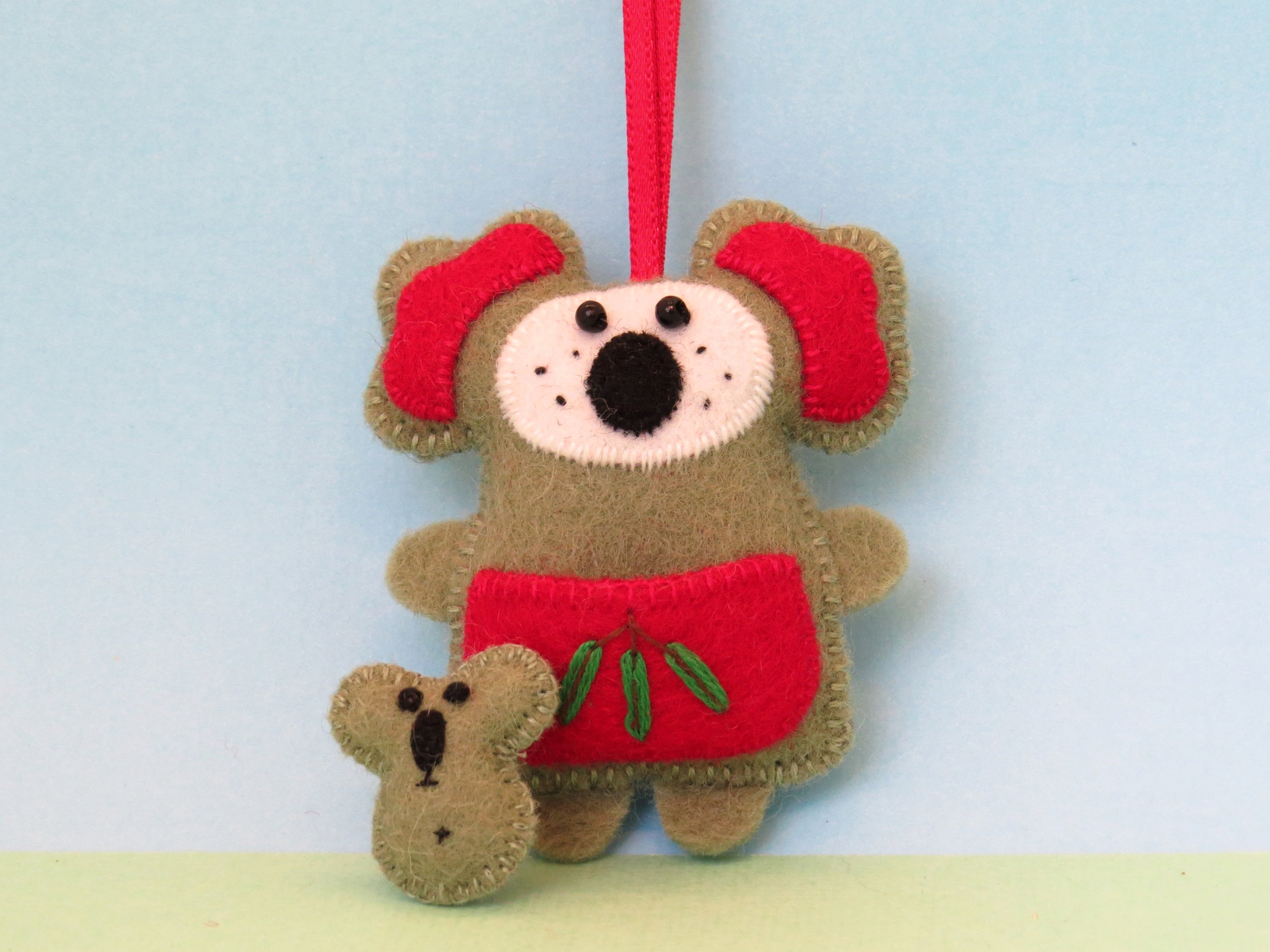 Koala & Joey Wool Felt Ornament - Australian Animal