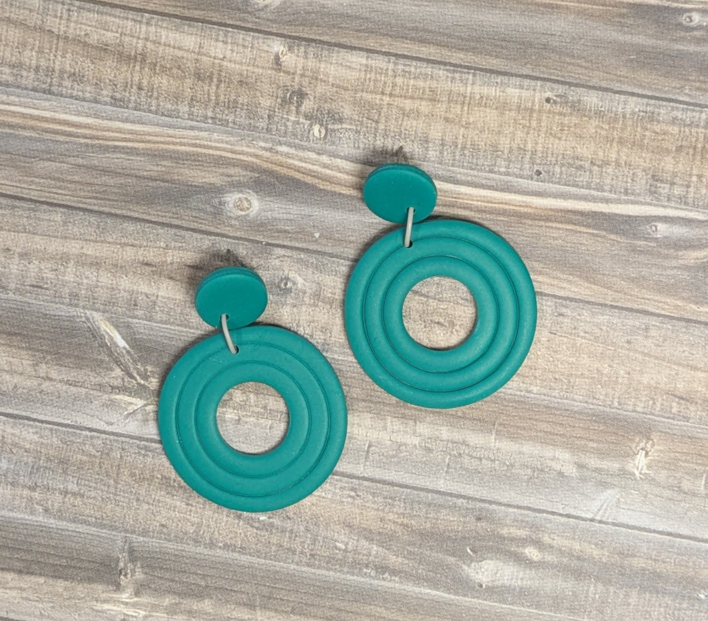 Turquoise donut earrings