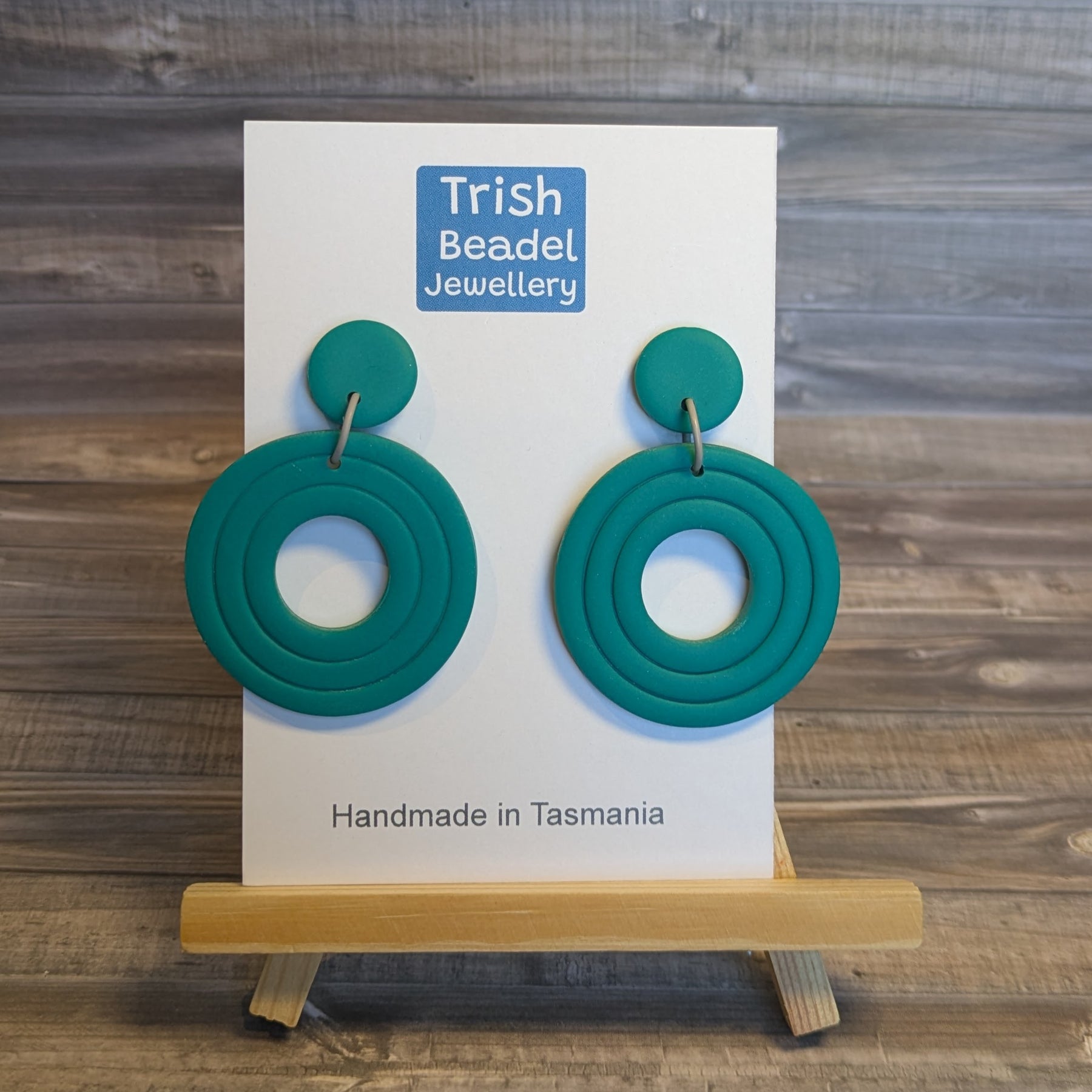 Turquoise donut earrings