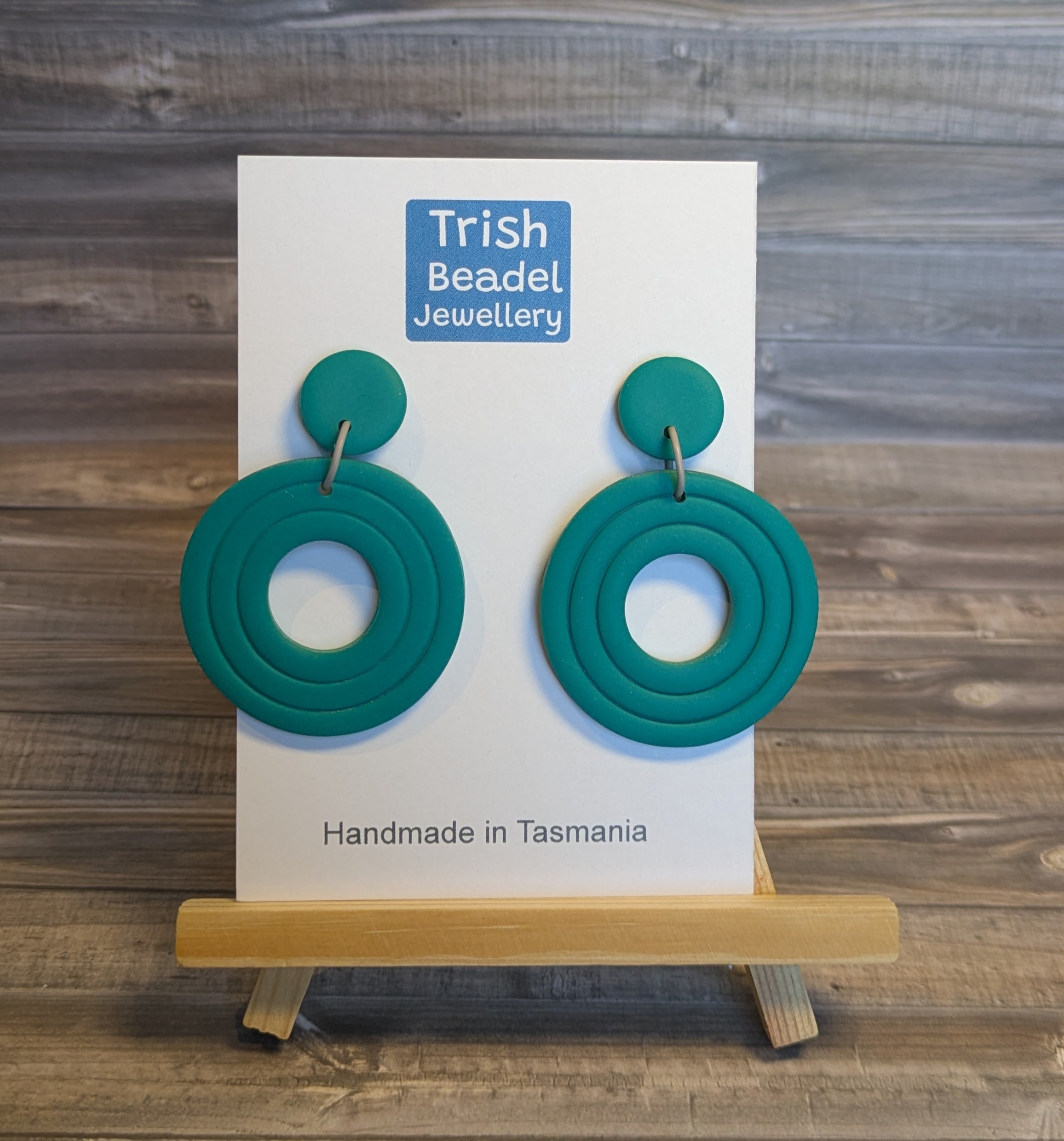 Turquoise donut earrings