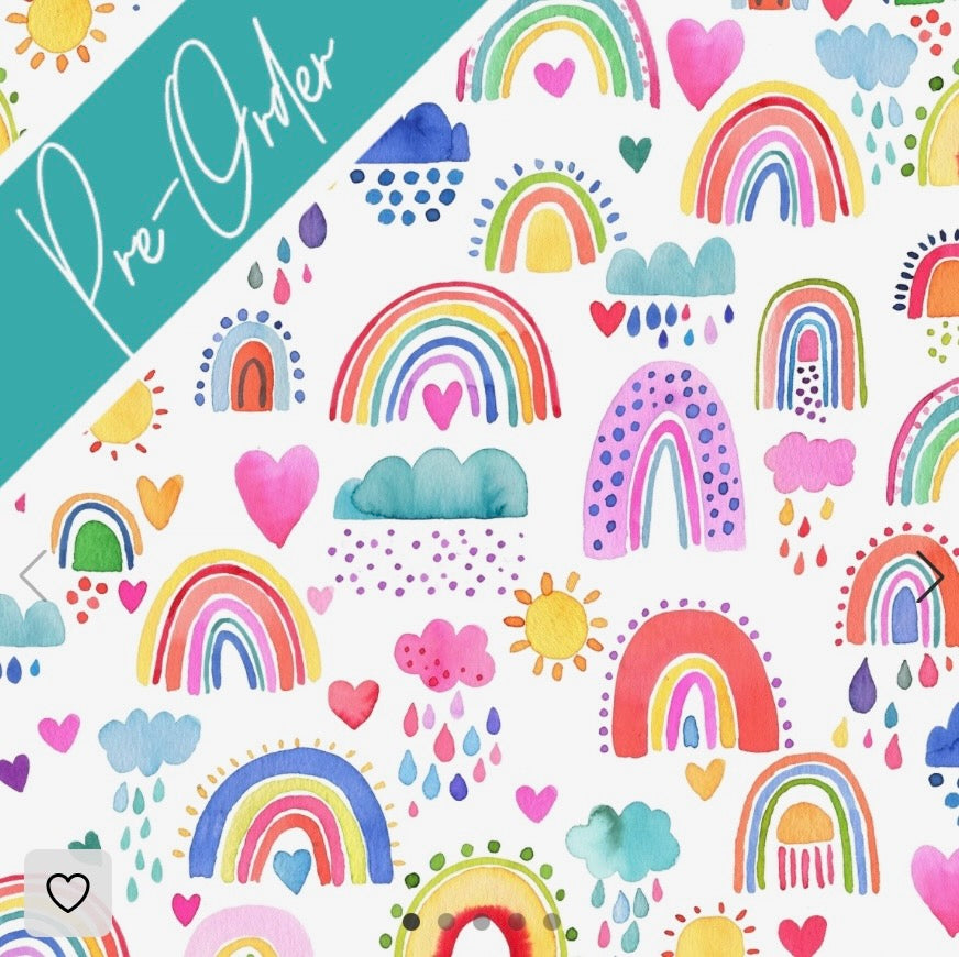 PRE-ORDER Water-resistant wet bags - Rainbows of Hope in the Sky Multicolour Nursery (Ninola Design)