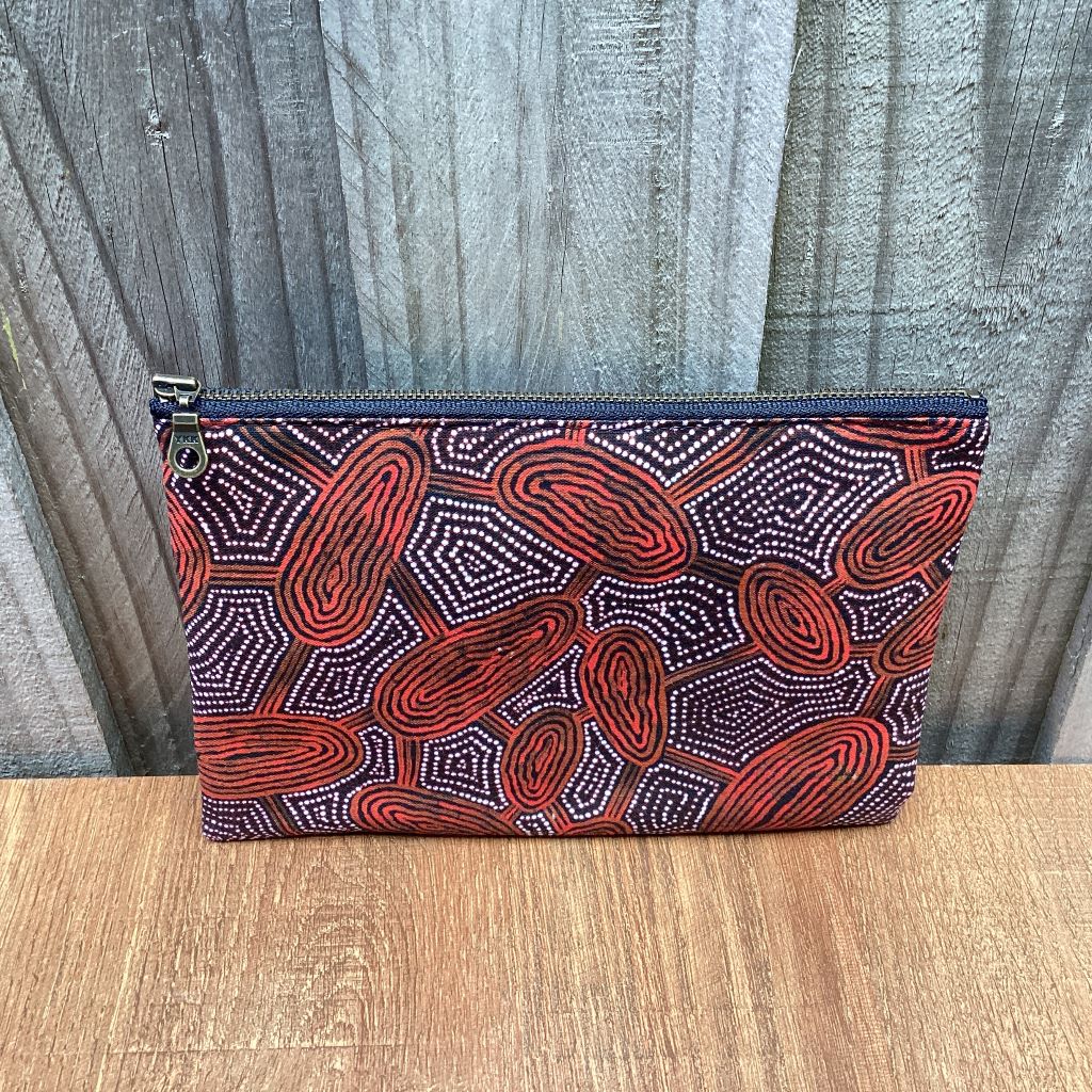 Brown Indigenous Dot Art Purse
