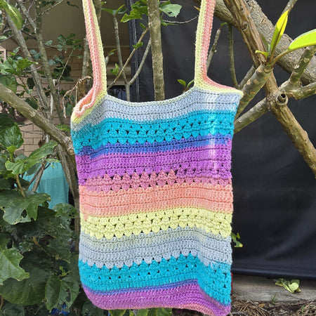 Handmade Crocheted Market Tote Bag