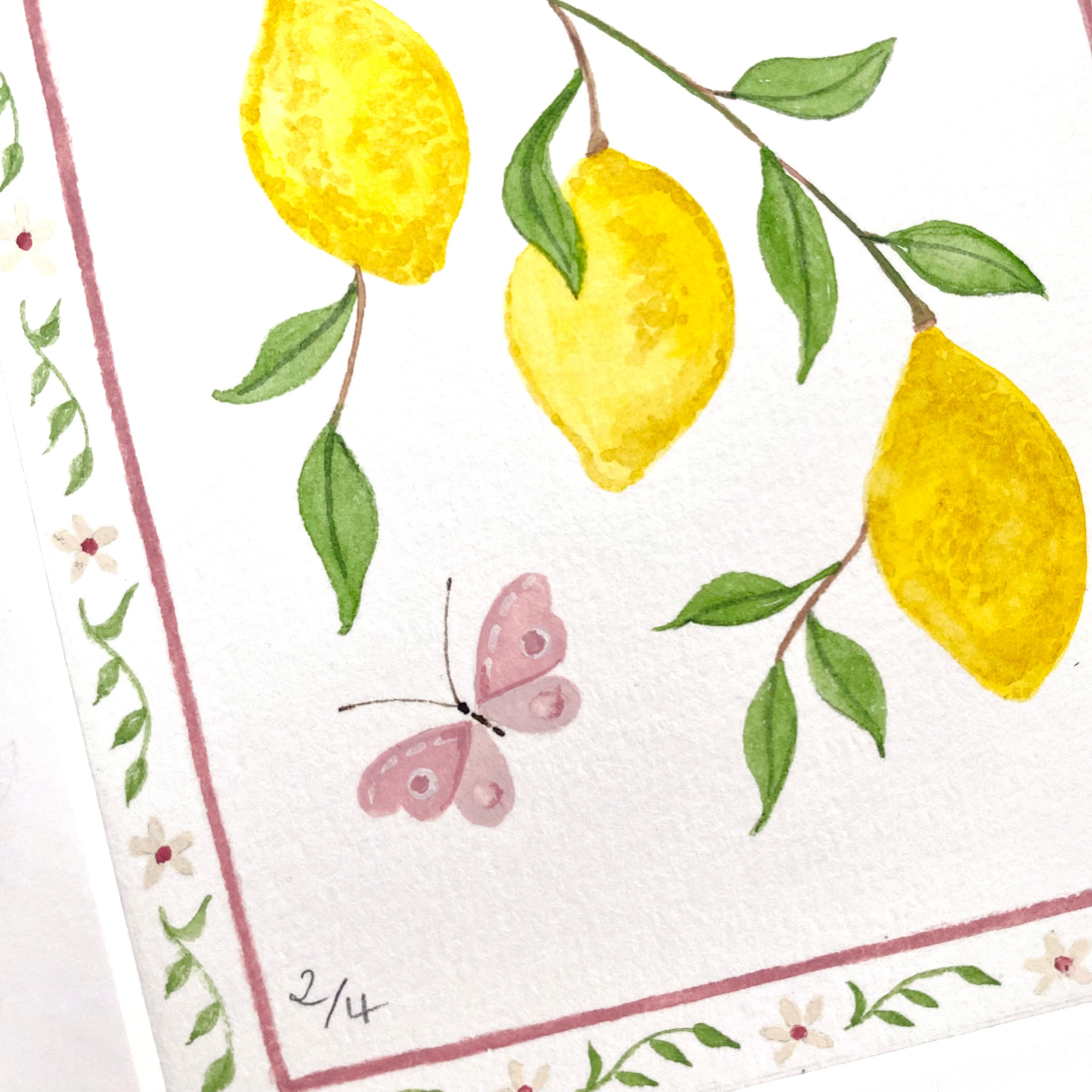 Summer Joys Original Watercolour Painting - Lemons