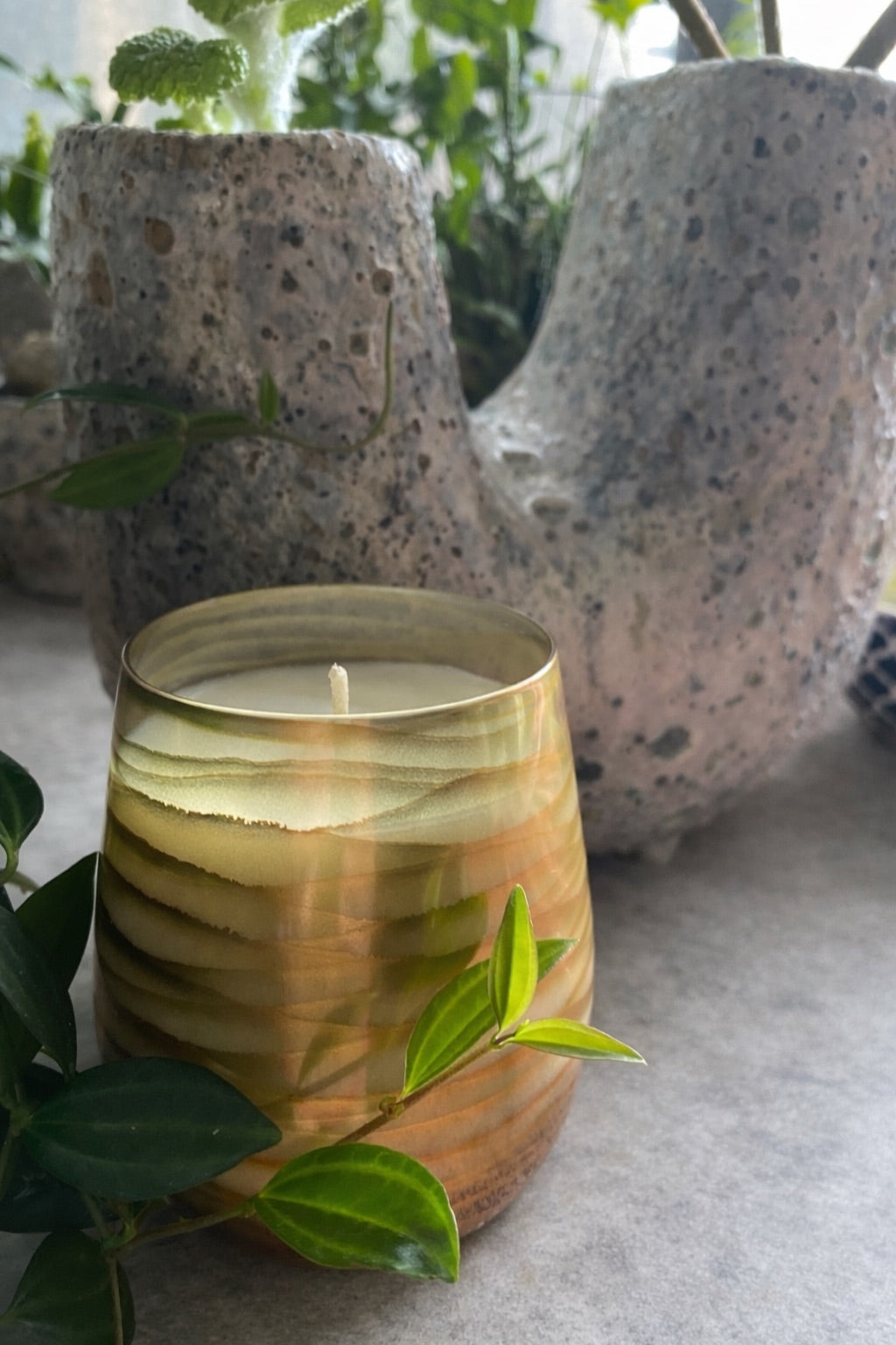 Gold Wave Glass with Lemon Myrtle Fragrance