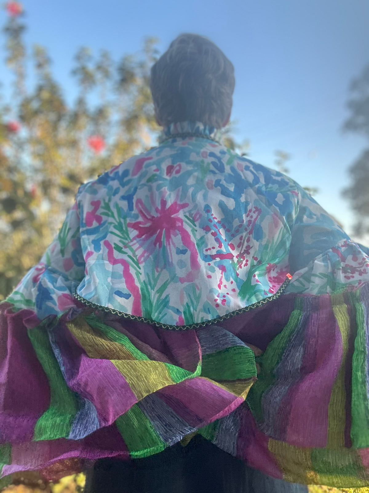 Upcycled Colourful Bolero Topper Full Sleeves