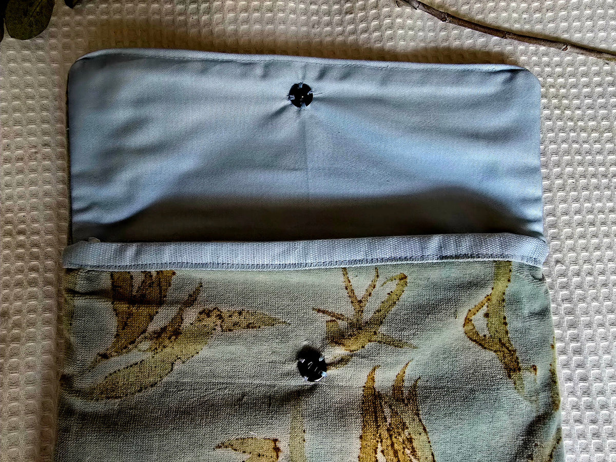 Eco-Printed Velvet Pouch