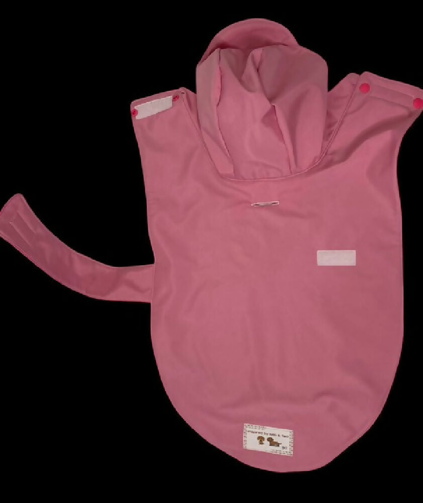 Pink doxie raincoat 1